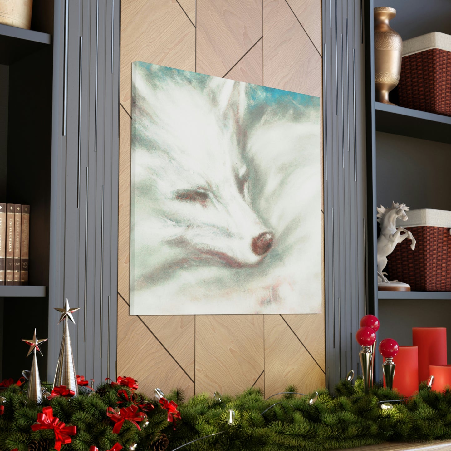 "Arctic Fox in White" - Canvas