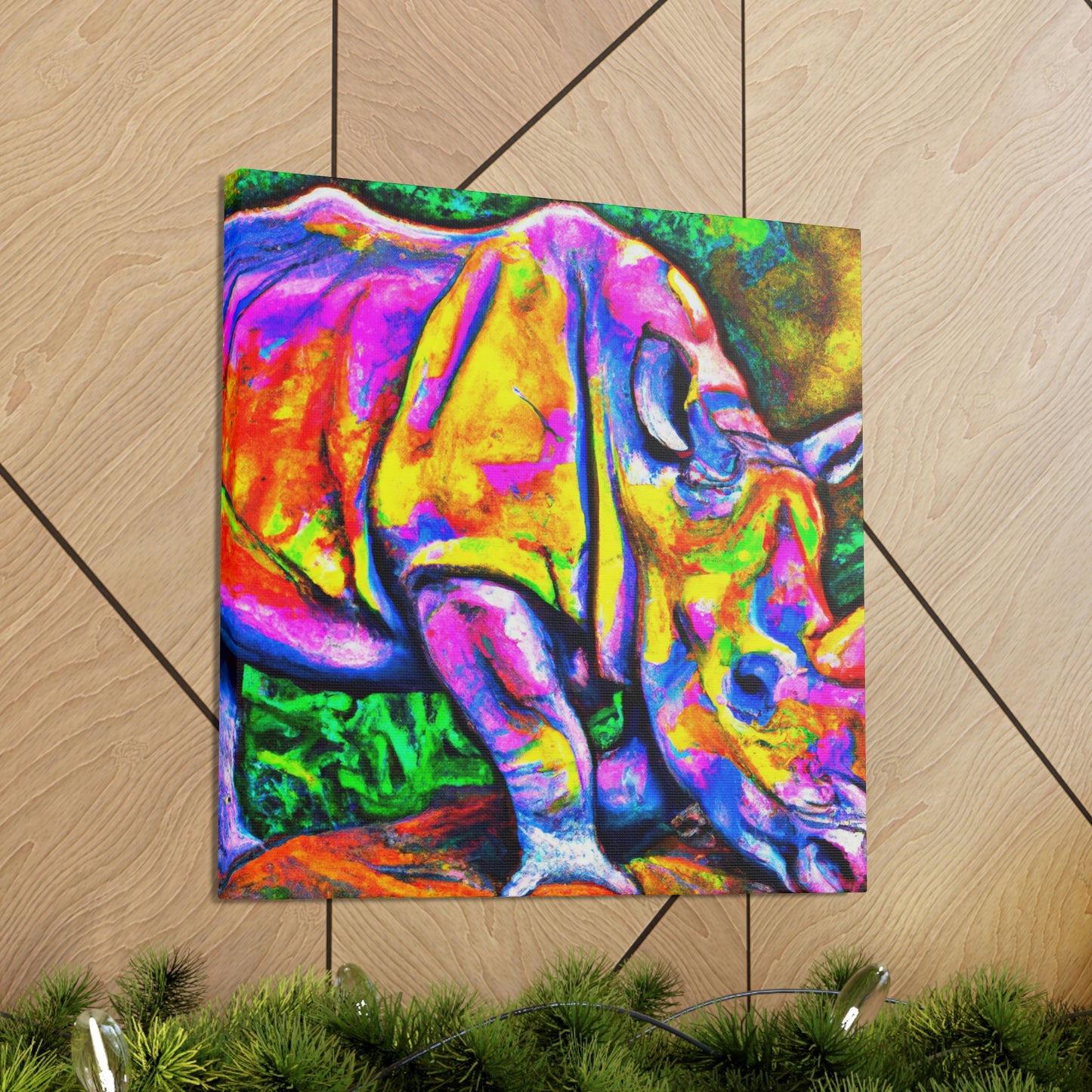 Rhinoceros in Deco - Canvas