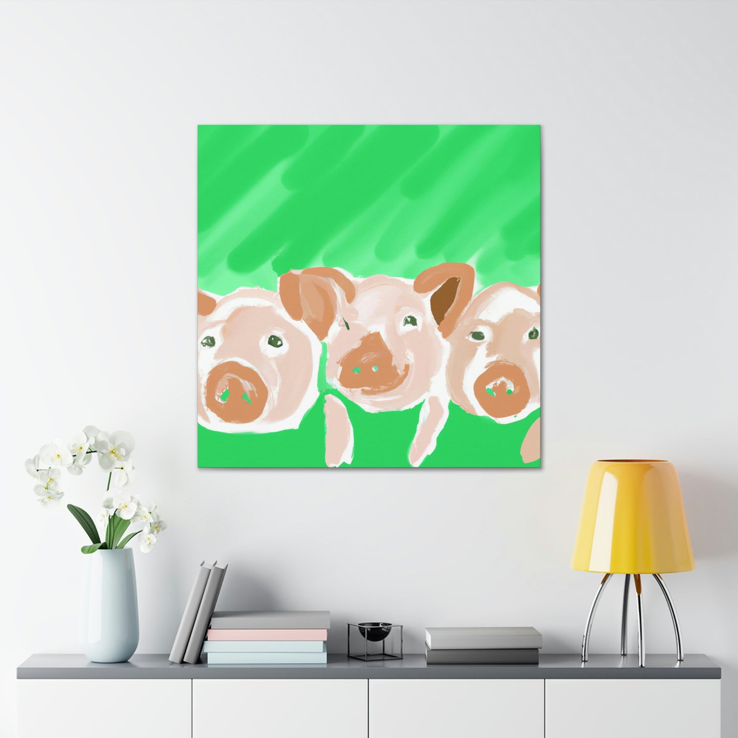 Pigs in Monochrome - Canvas