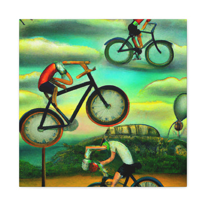 "Wheeled Dreamscape Biking" - Canvas