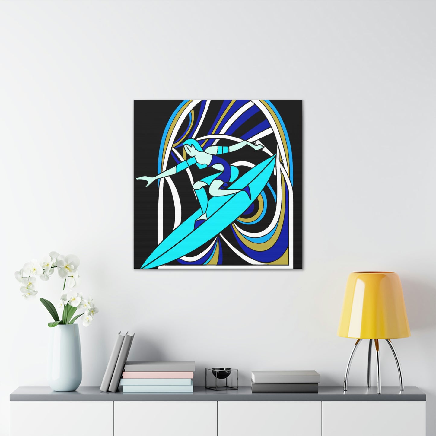 Riding the Surf Wave - Canvas