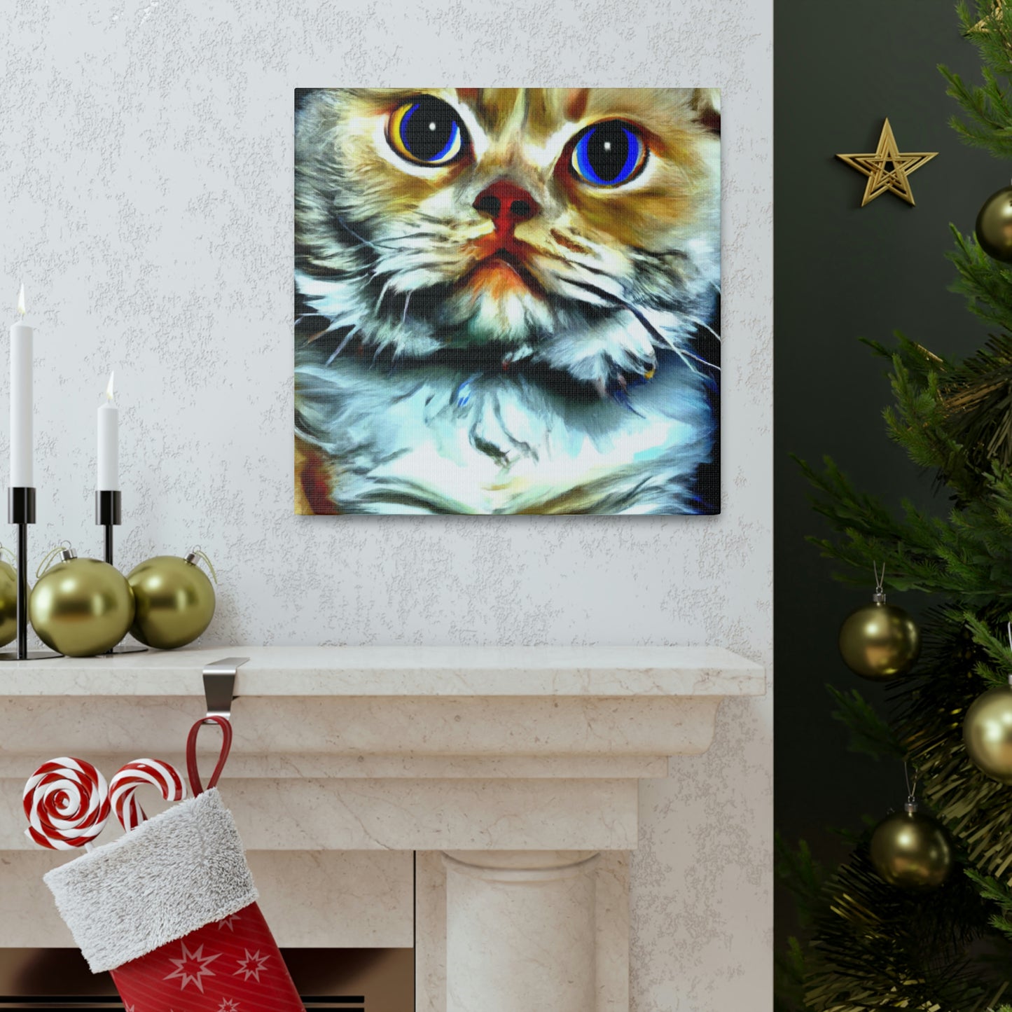 Feline Furry Enchantment - Canvas