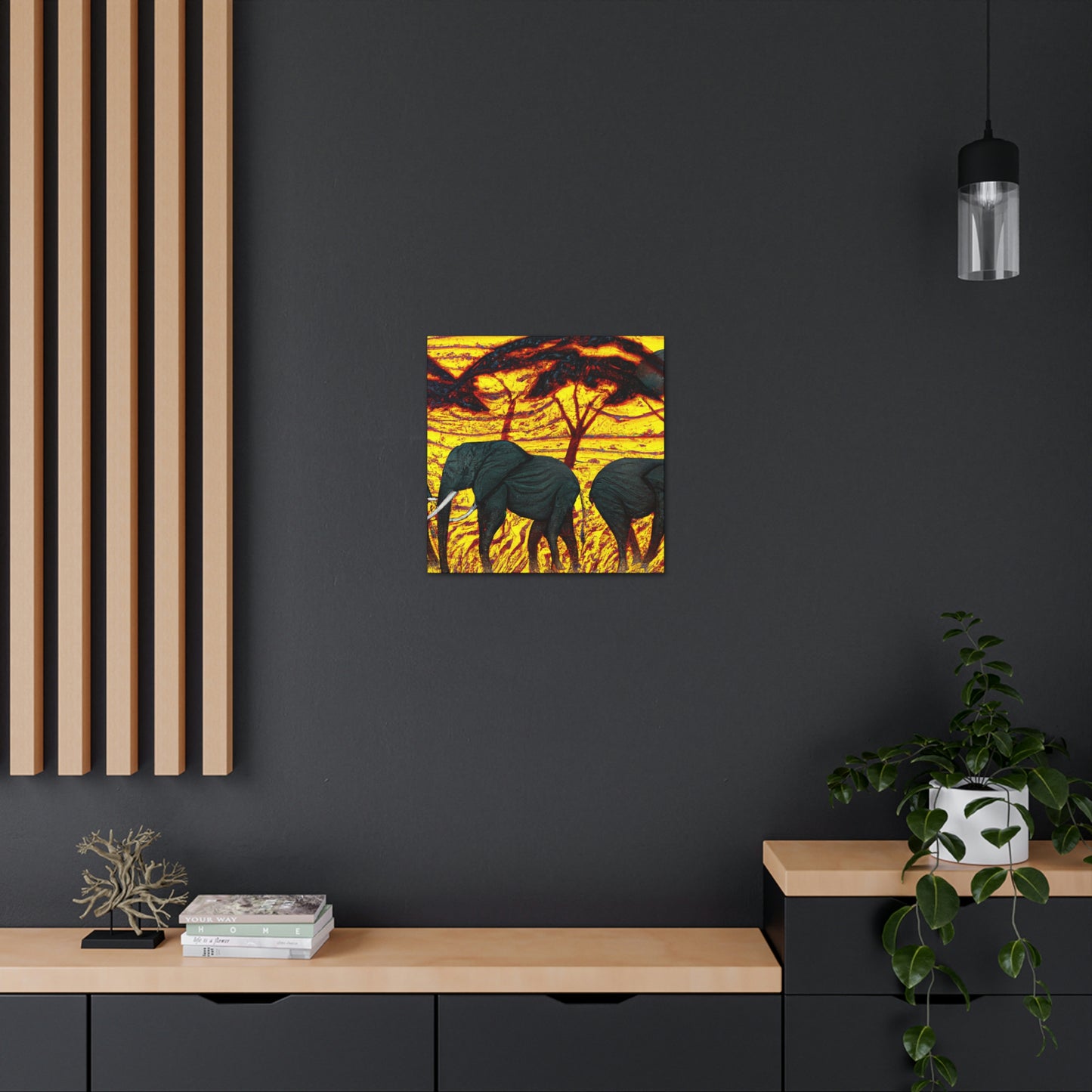 Elephant Afternoon Delight - Canvas