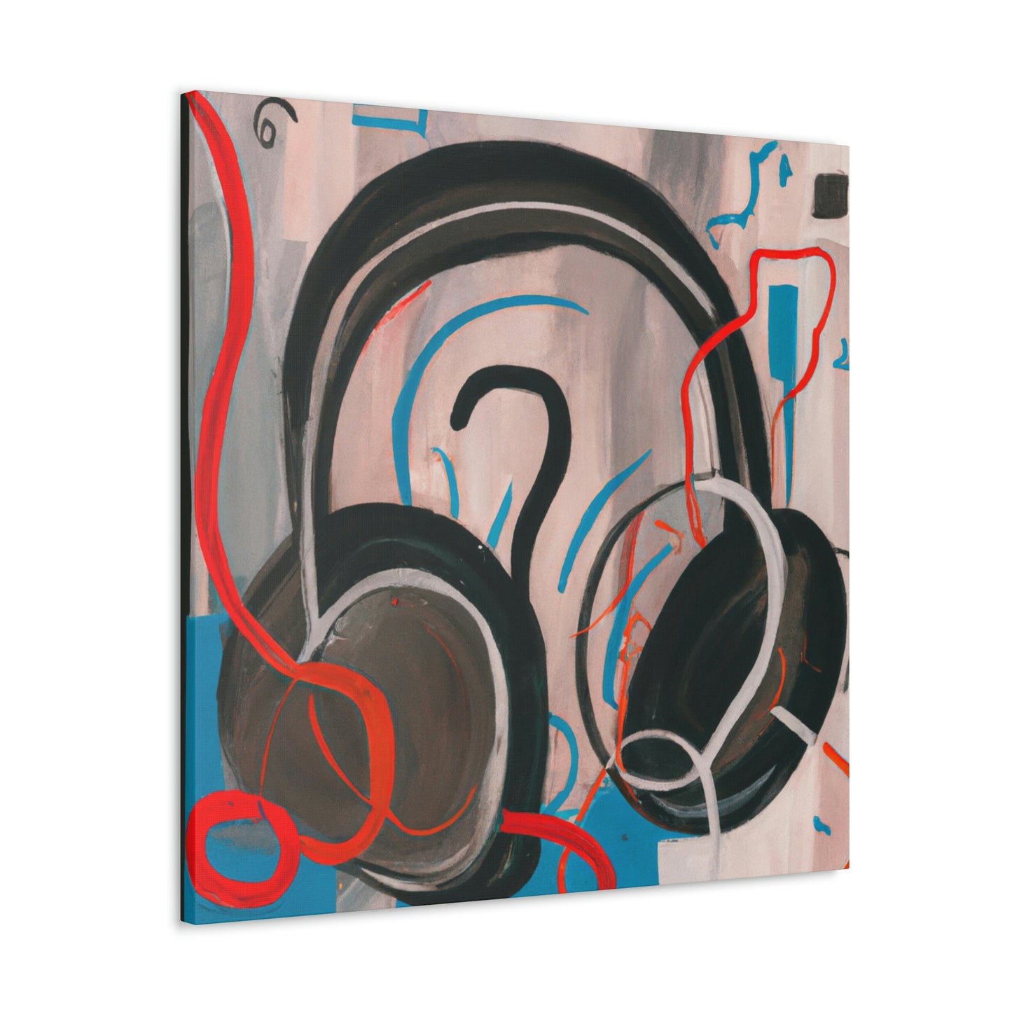 Headphones in Expressionism - Canvas