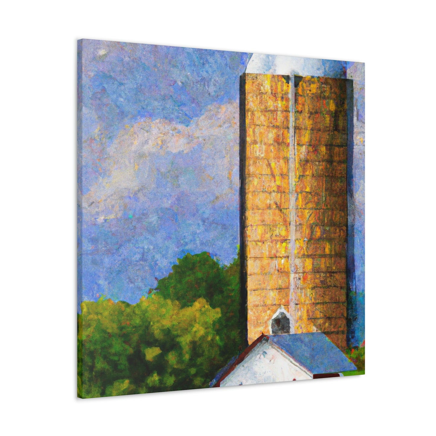 Silo in Pointillism - Canvas