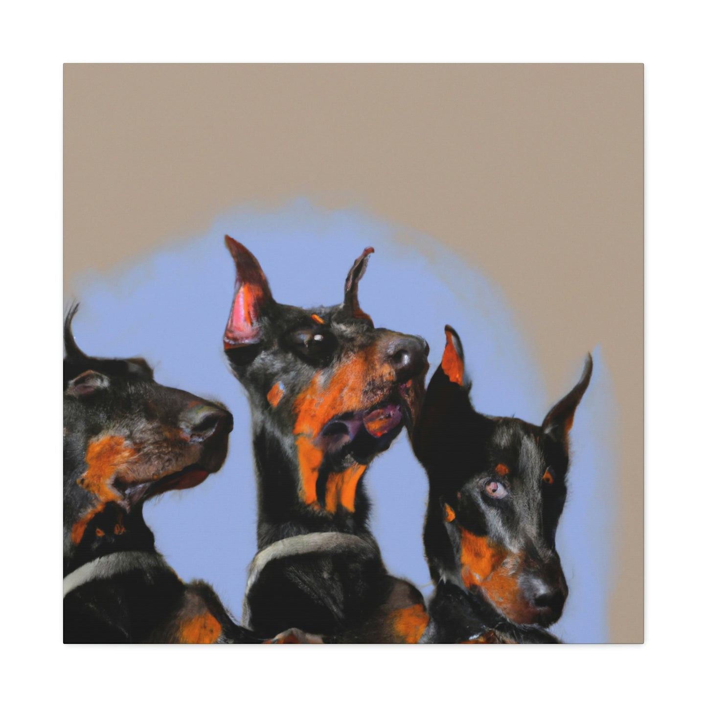 Doberman in Stillness - Canvas