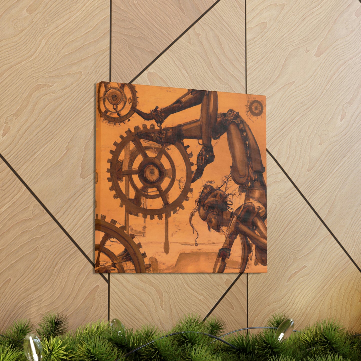 "Yoga In Steampunk Age" - Canvas