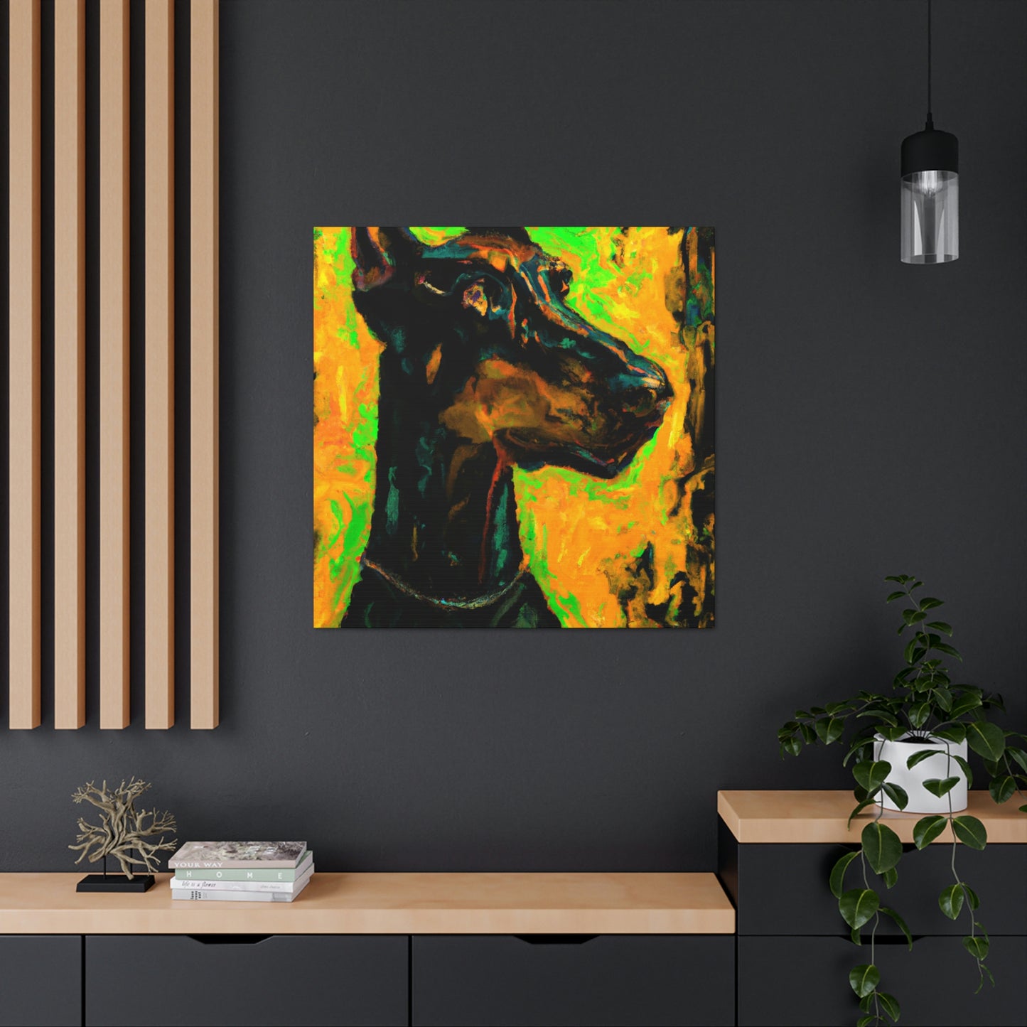 Doberman in Expressionism - Canvas