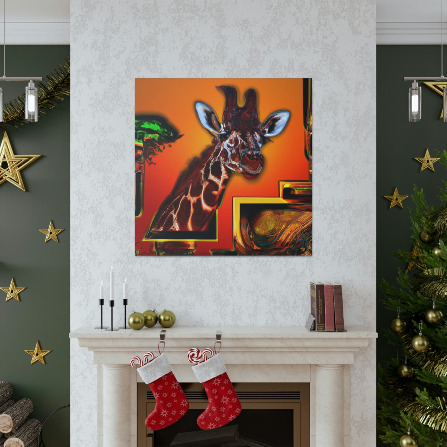 Giraffe in Art Deco - Canvas