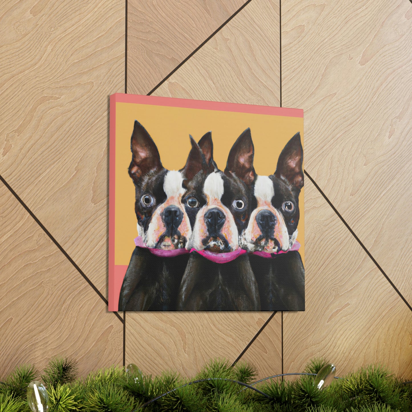 "Boston Terrier Minimalism" - Canvas