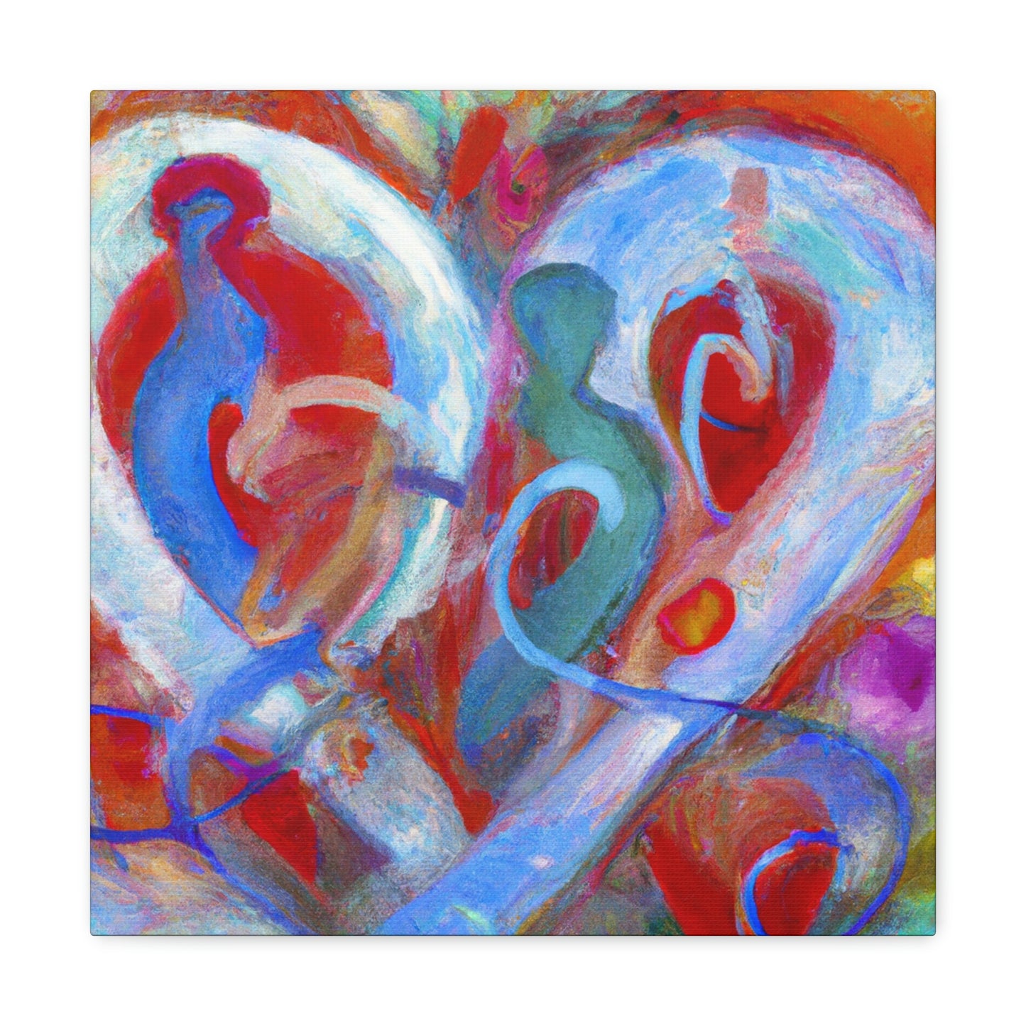 Twined Love Hearts - Canvas