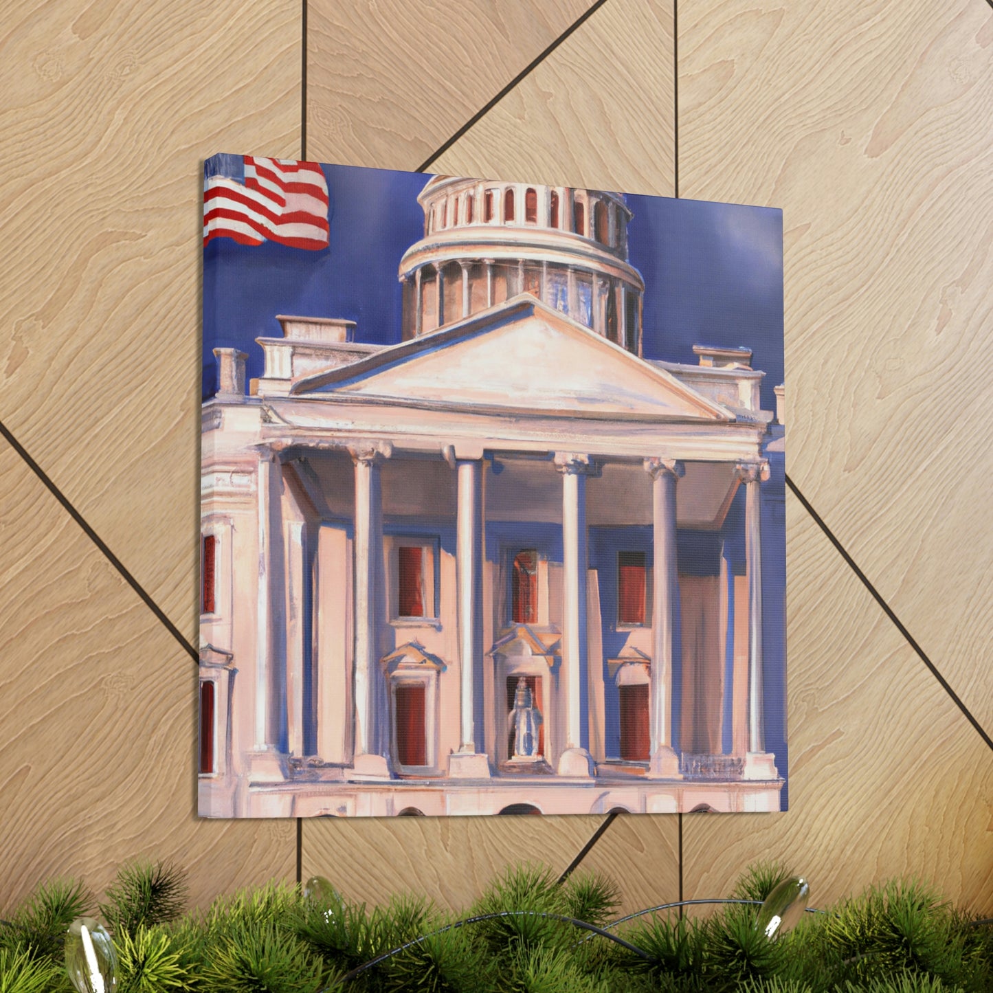 The White House Icon - Canvas