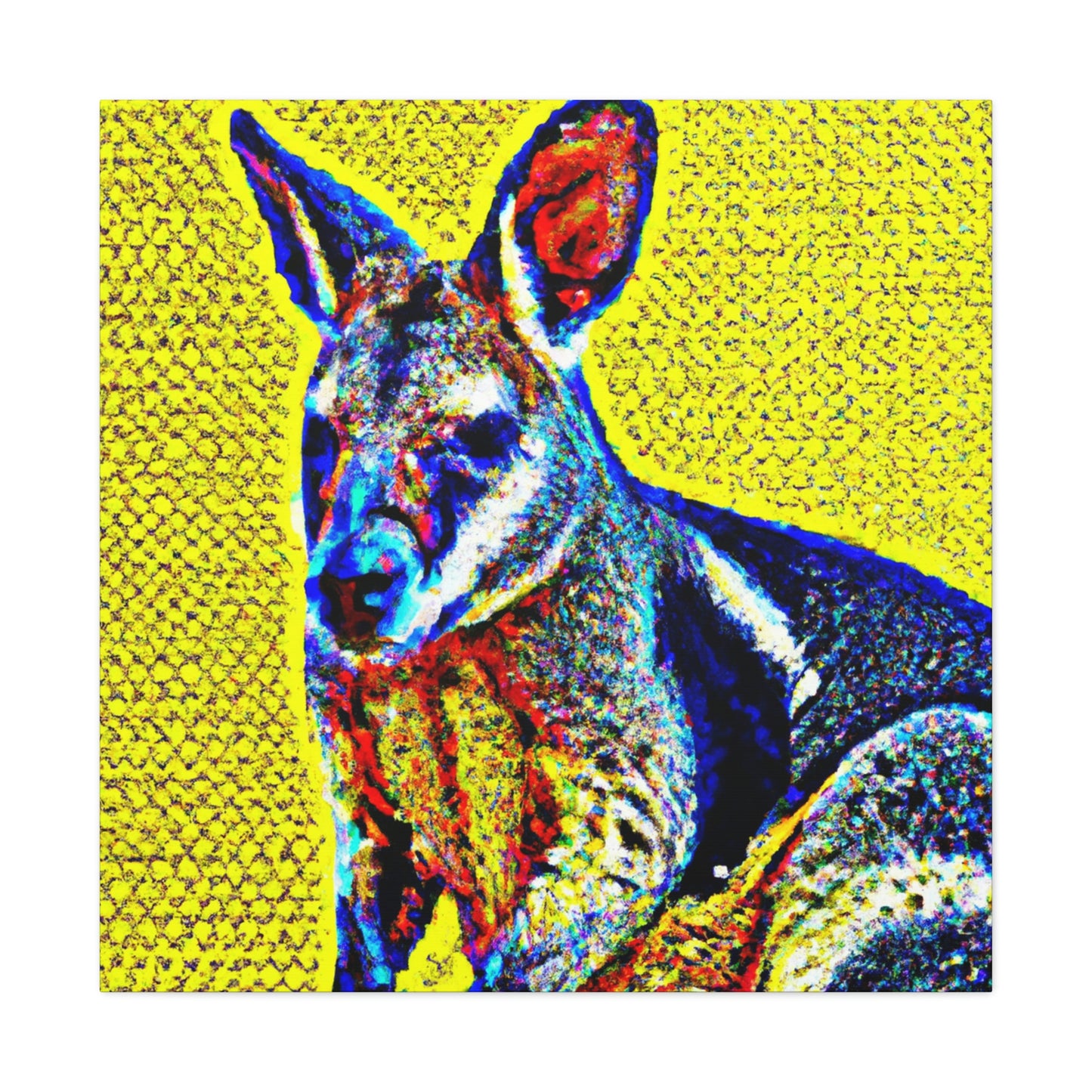 Wallaby in Pointillism - Canvas