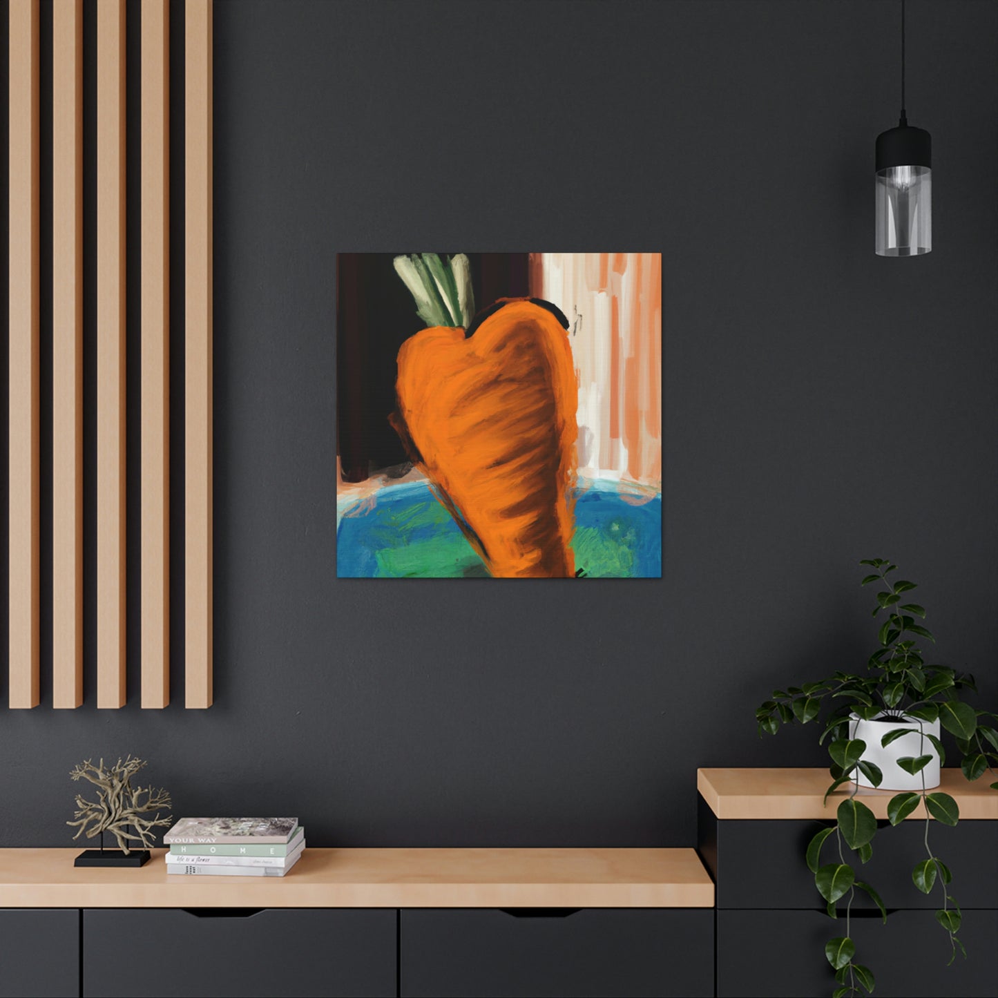 Carrot's Expressionist Glow - Canvas