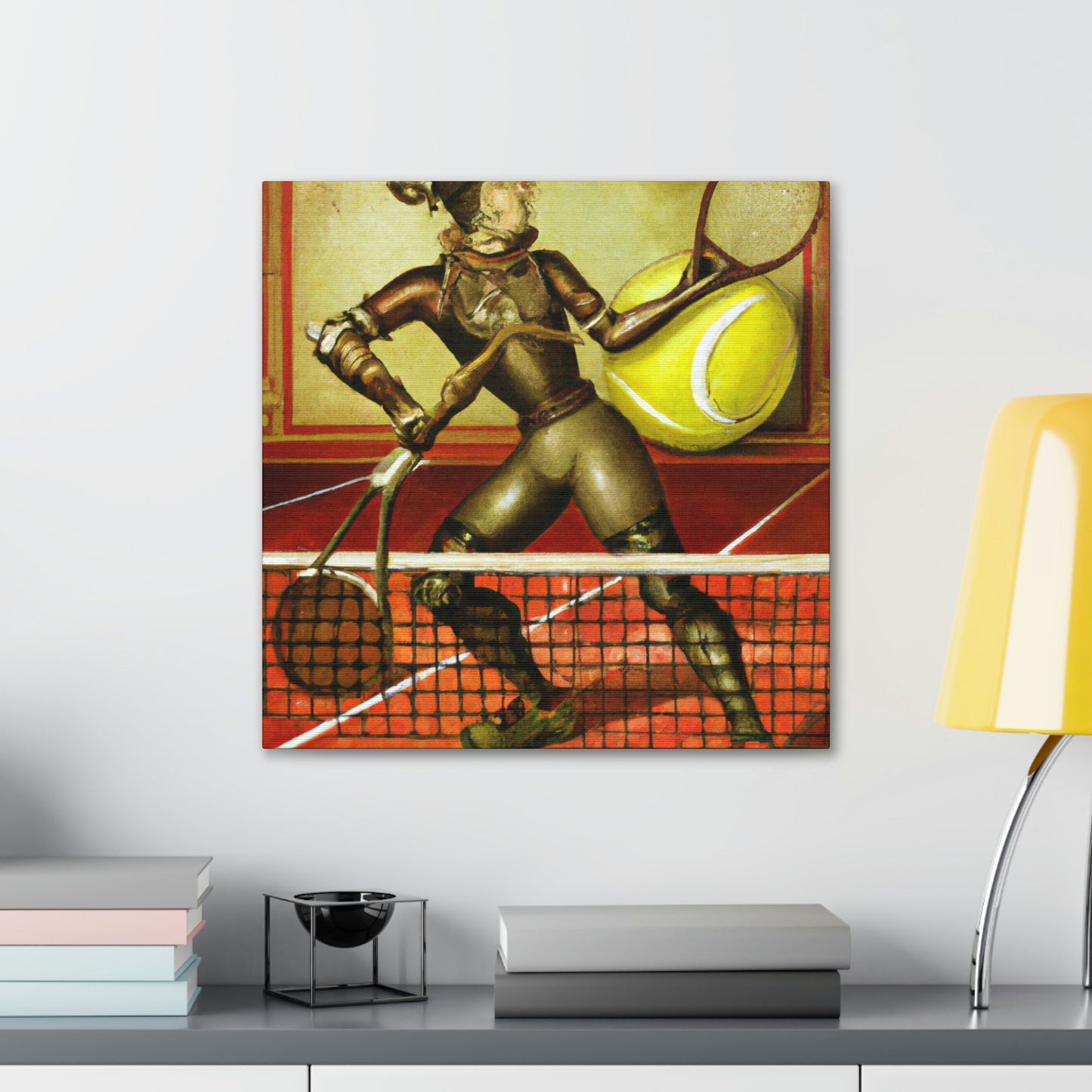 Tennis with Clockwork Gears - Canvas