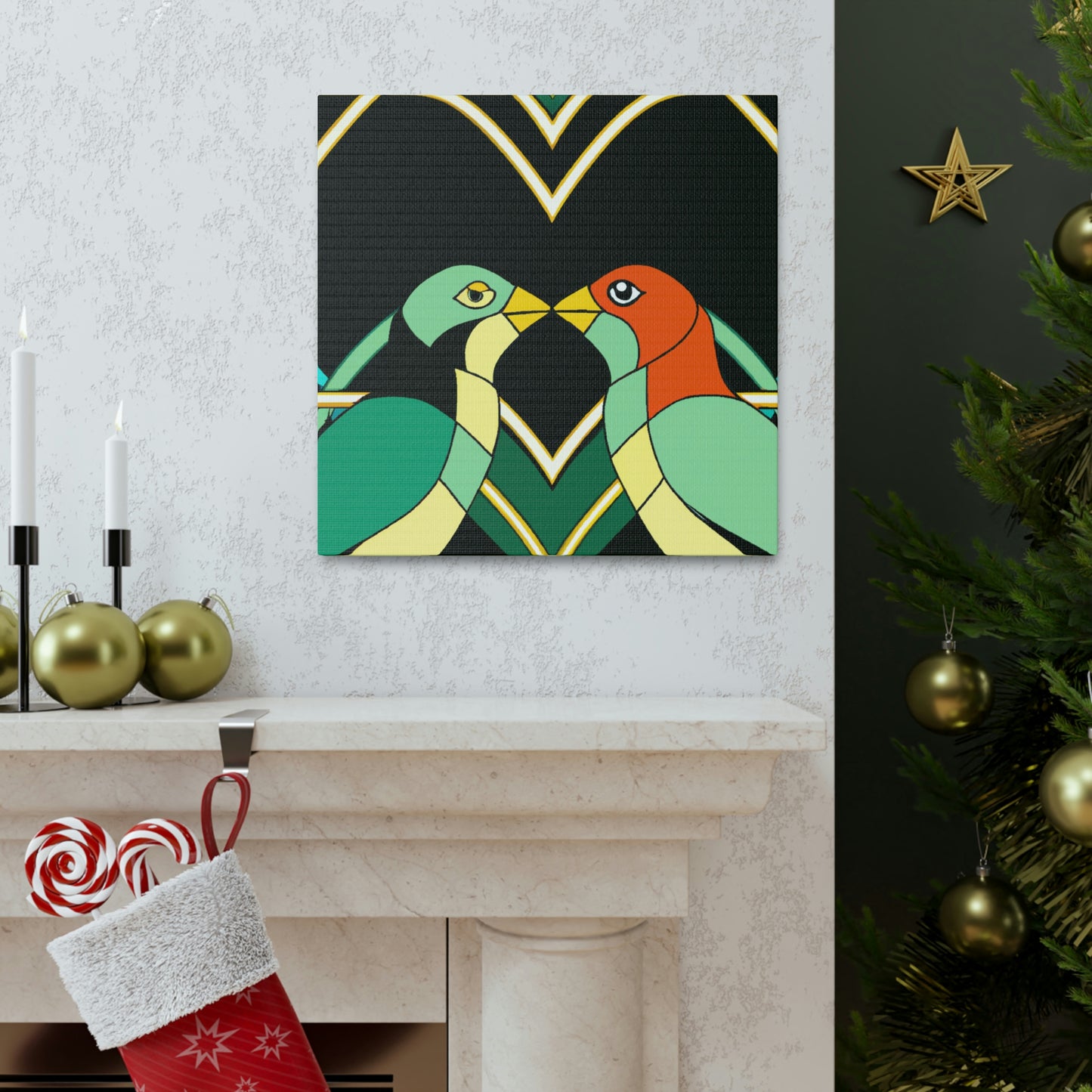 Lovers in Art Deco - Canvas