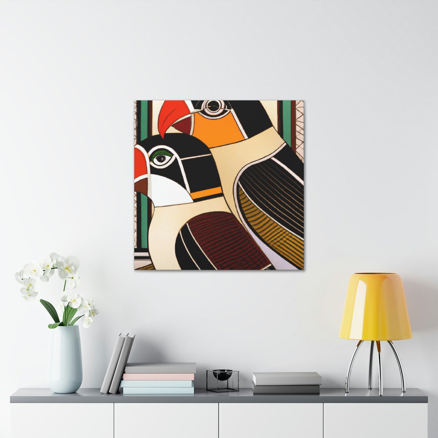 "Loving Birds in Bloom" - Canvas