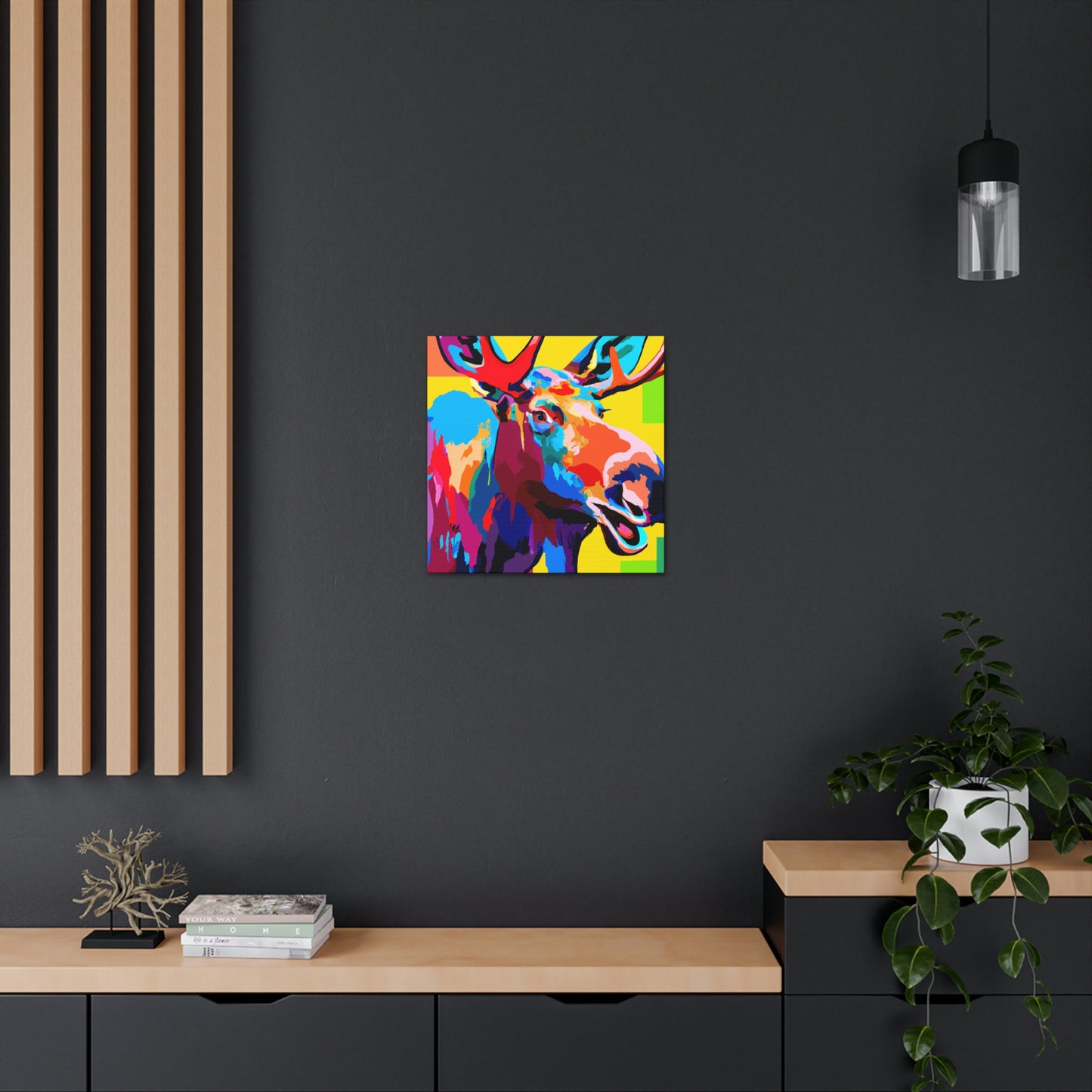 "Moose in Pop Art" - Canvas