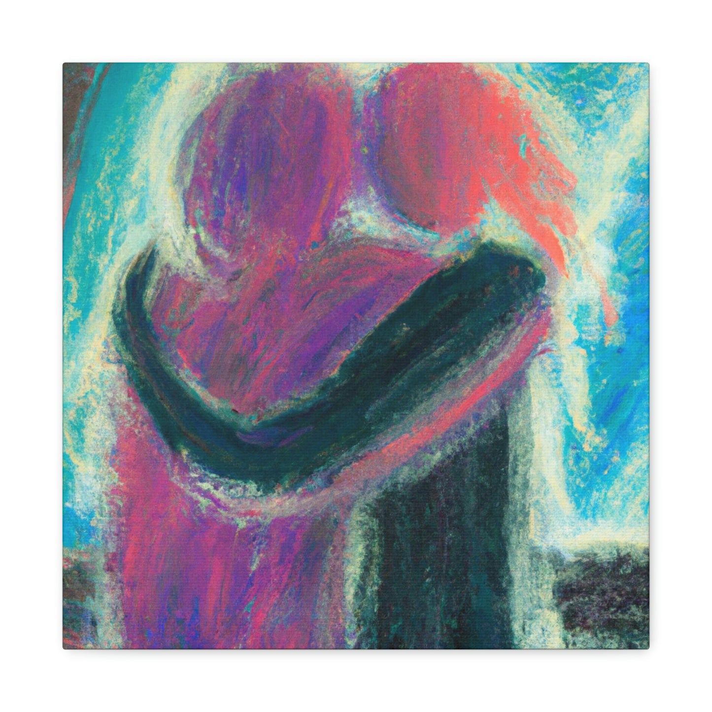 "Couples in Romantic Embrace" - Canvas