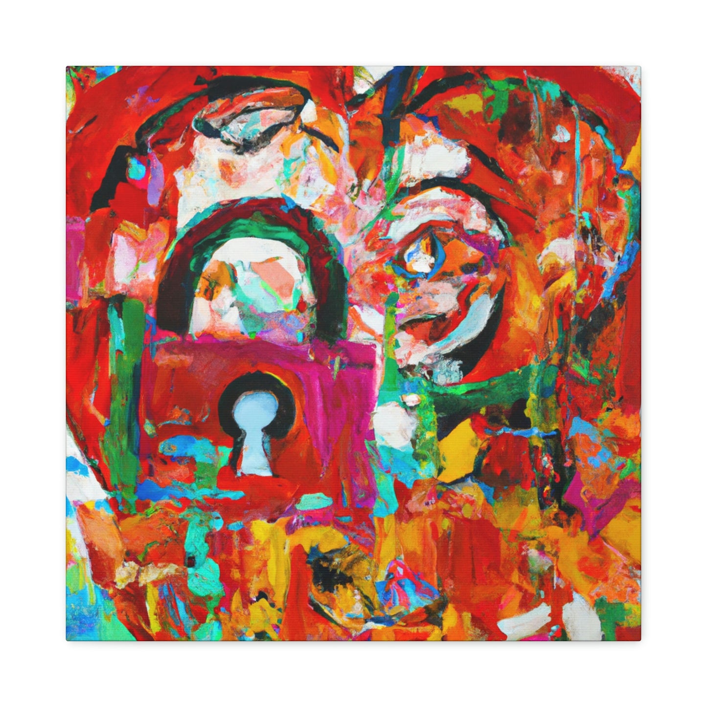 Love Lock in Paint. - Canvas