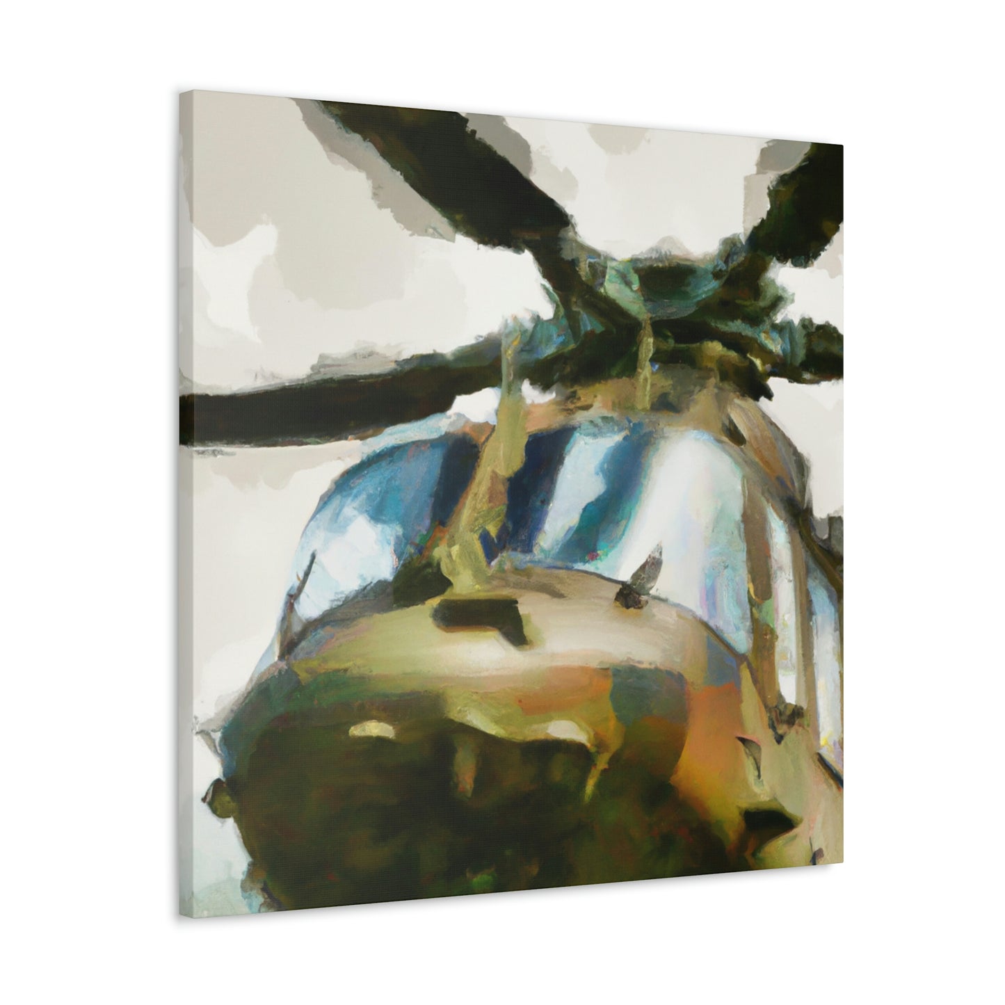 Helicopter in Flight - Canvas