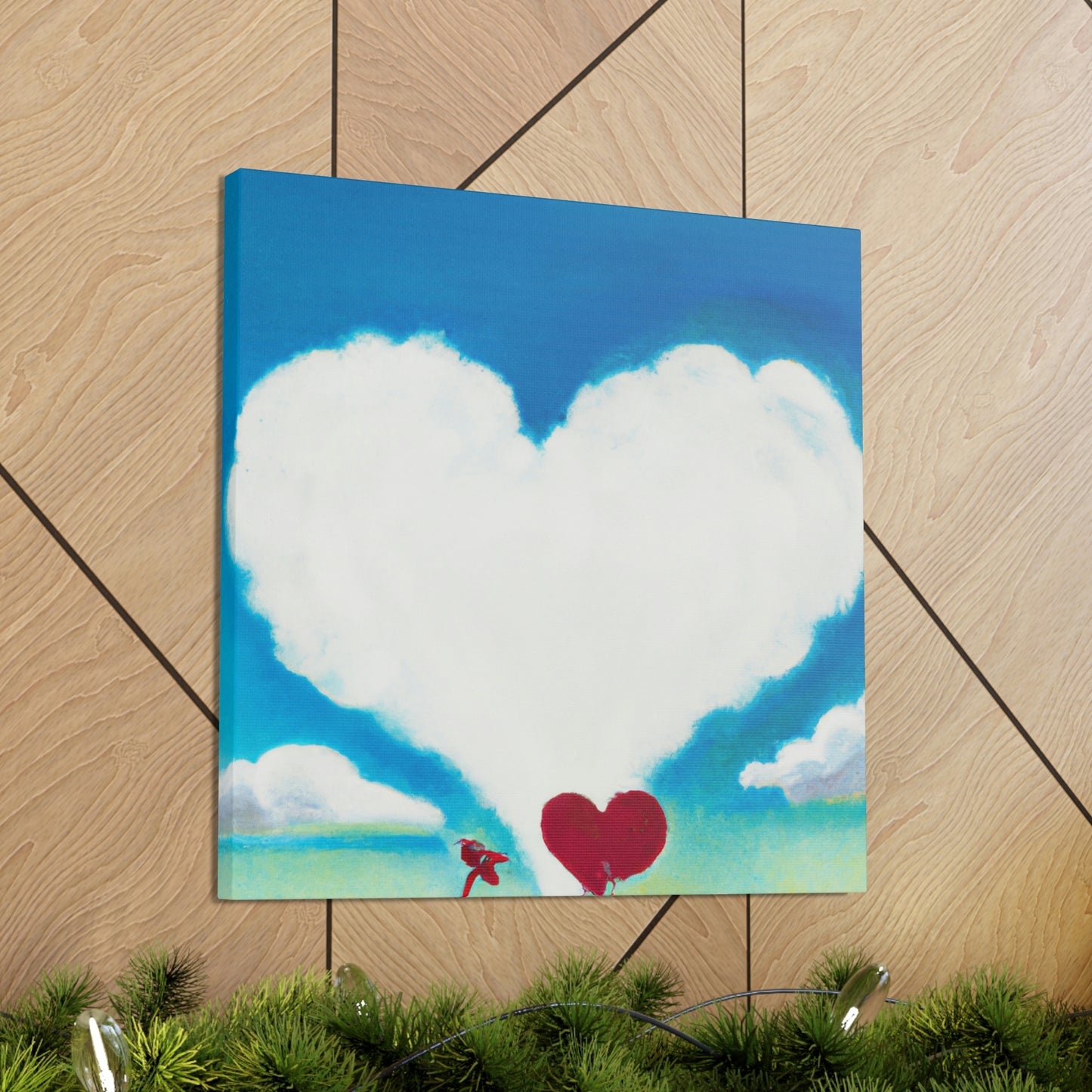 "Heart-Shaped Freedom Cloud" - Canvas