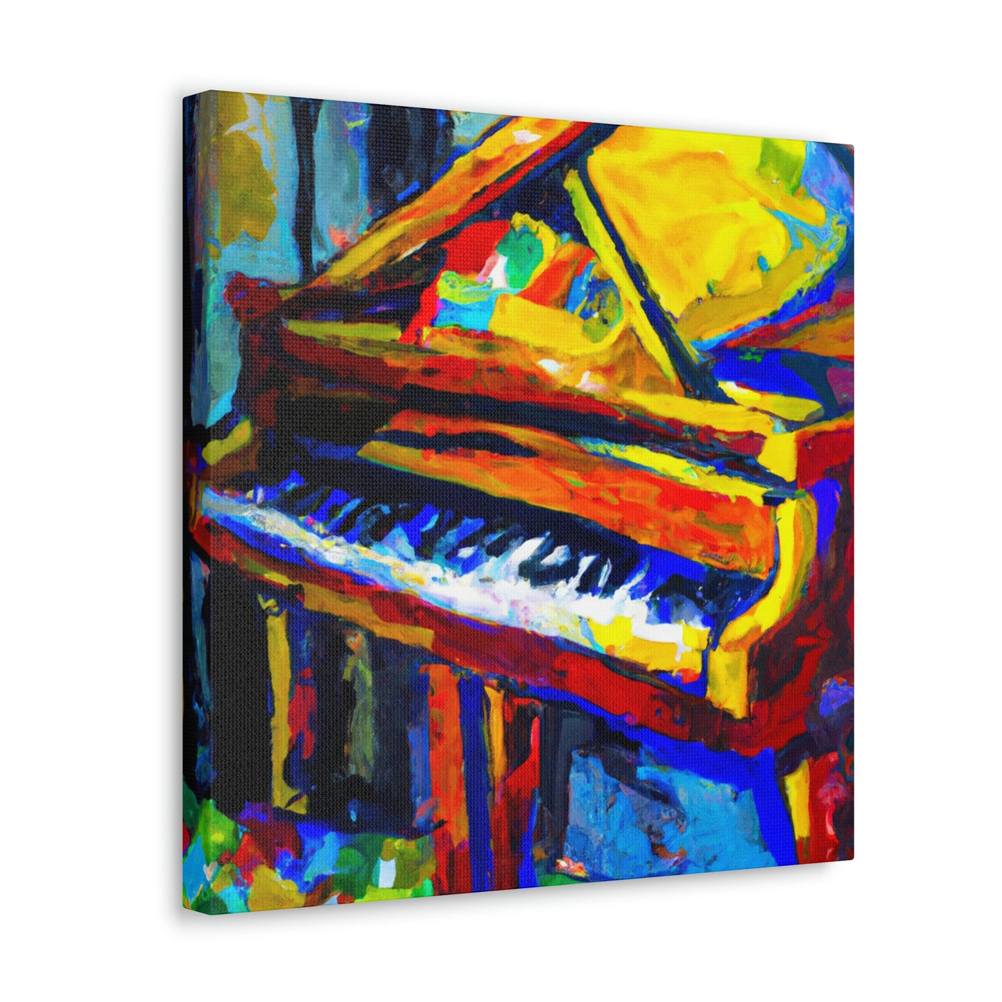 "Playing Piano in Color" - Canvas