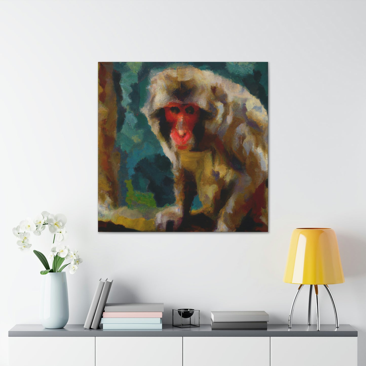 "Macaque in Contemplation" - Canvas