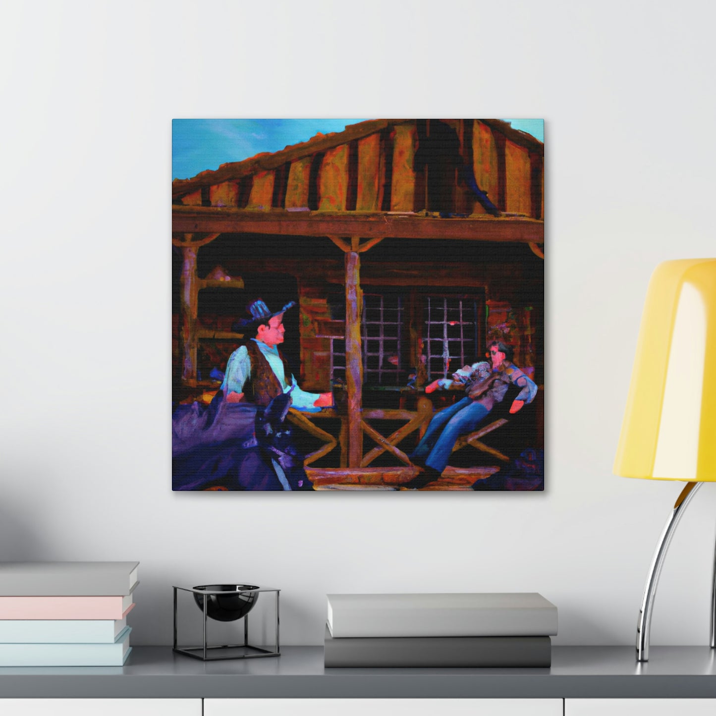 "Saloon Life Scene" - Canvas