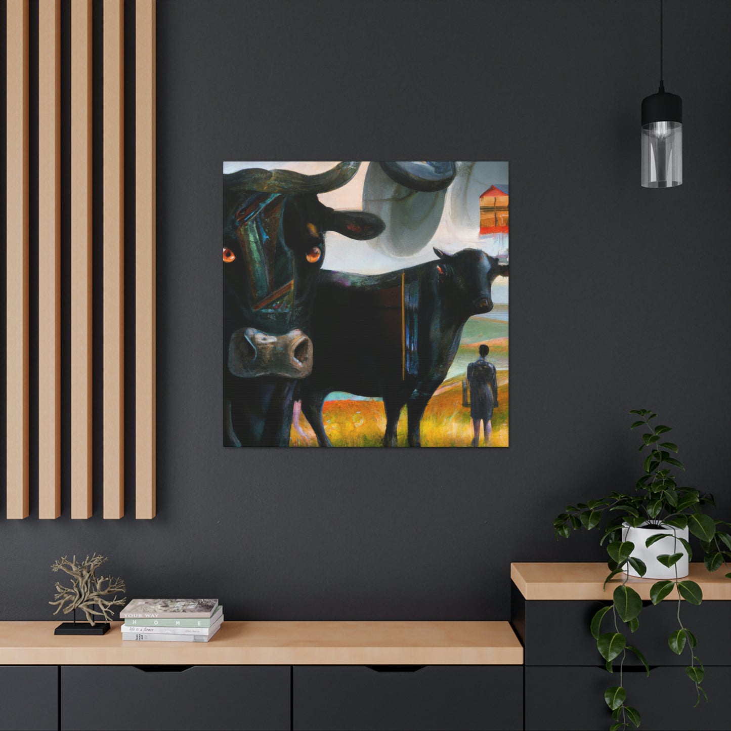 "Black Angus Dreamscape" - Canvas