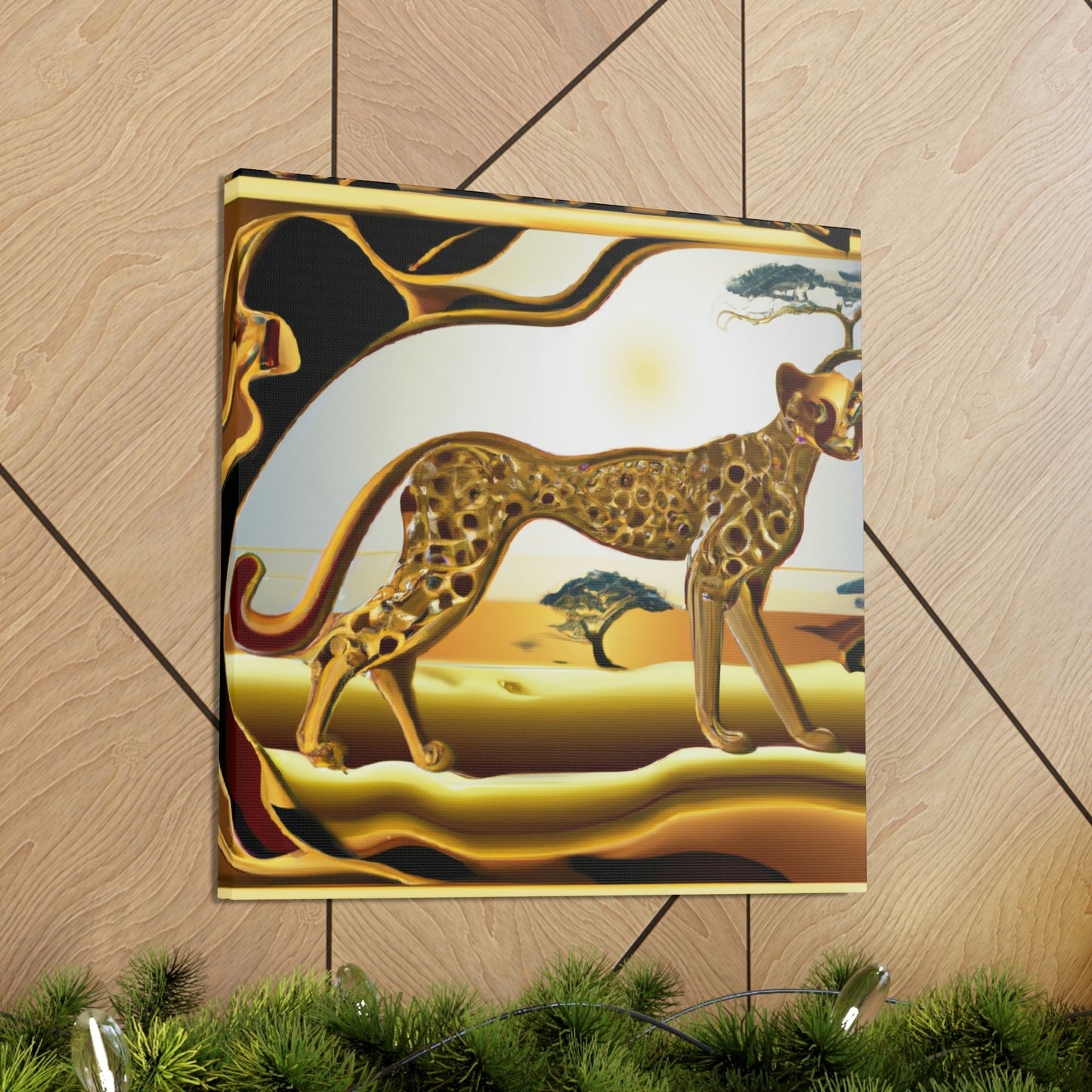 Cheetah Art Deco Glide - Canvas