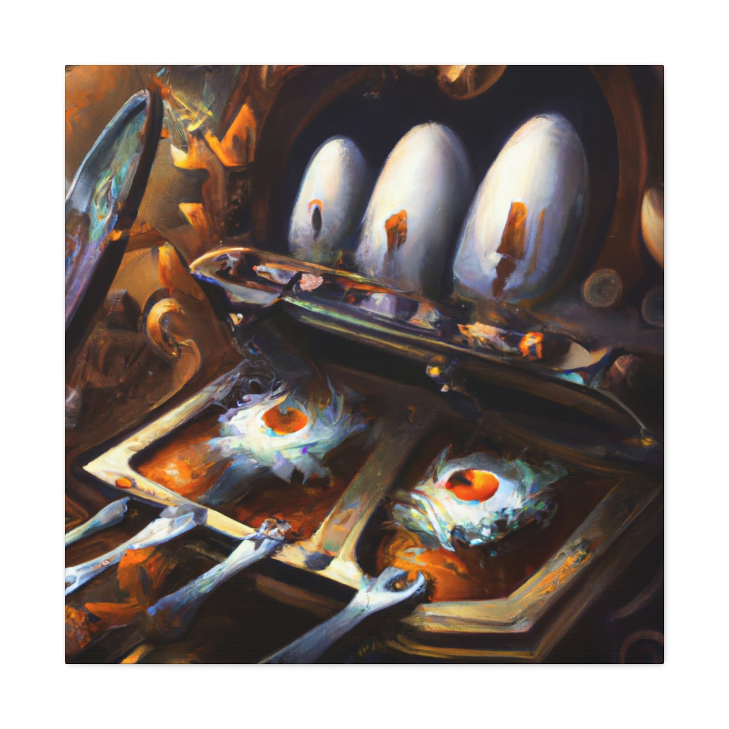 "Steampunk Egg Exploration" - Canvas