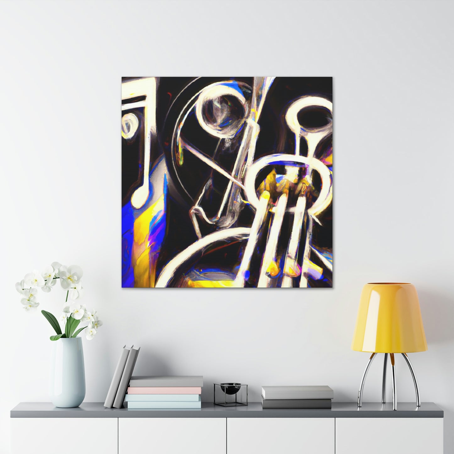 Trombone Abstract Expressionism - Canvas