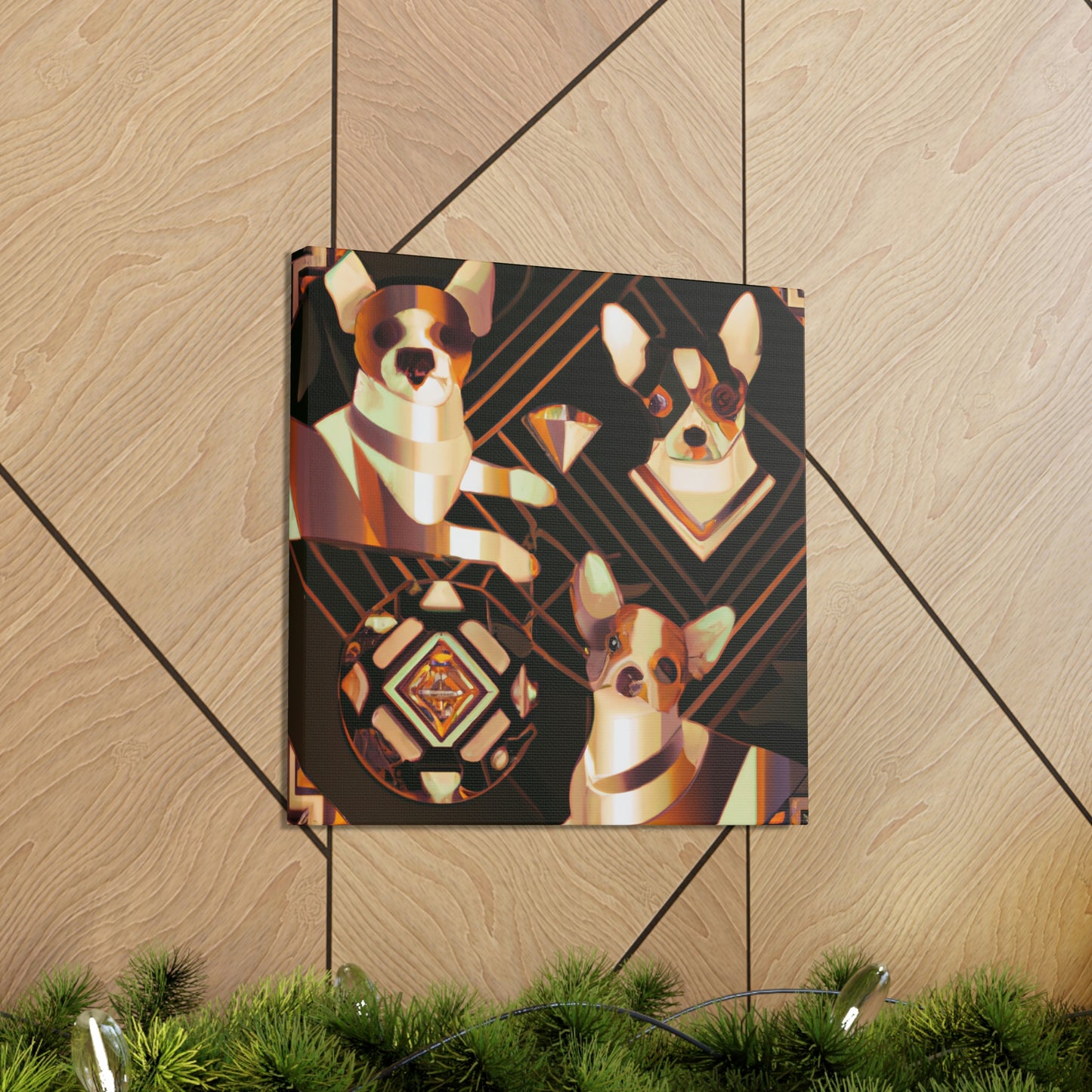 "Chihuahua's Deco Dance" - Canvas