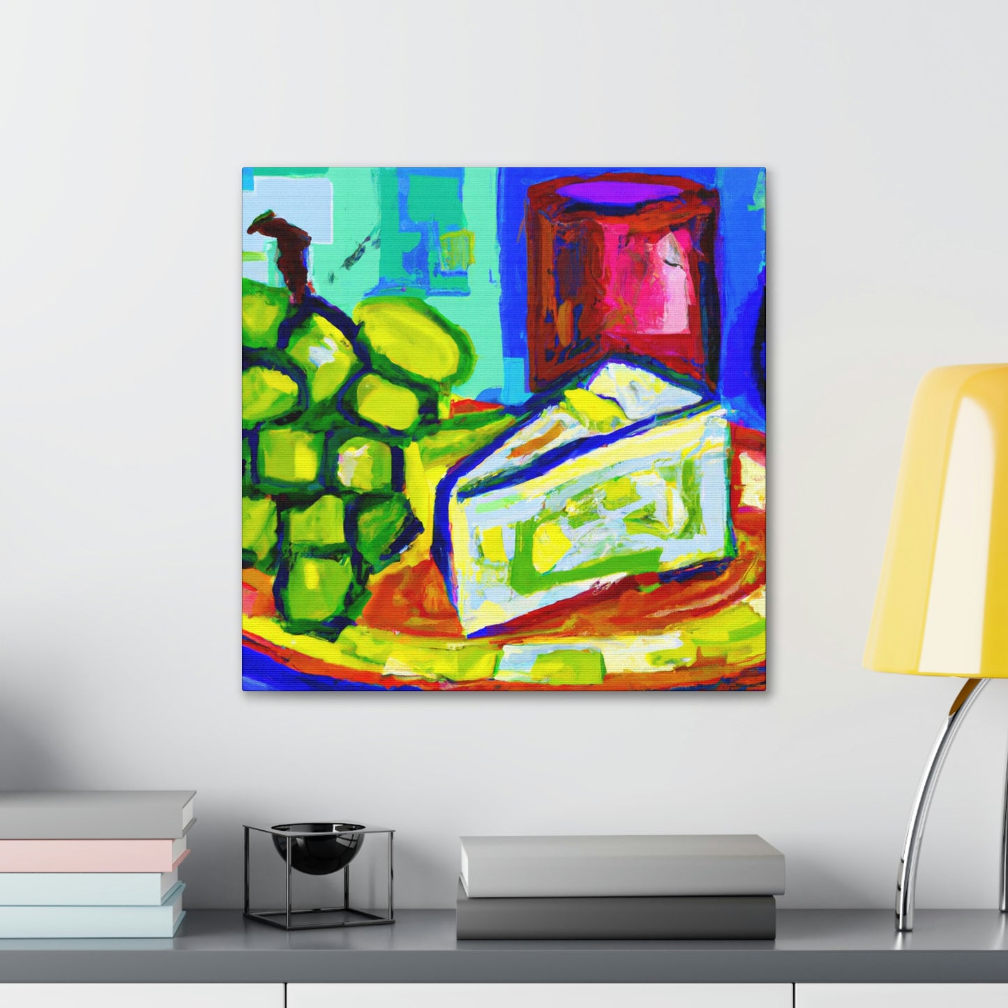 Cheese and Grapes Fauvism - Canvas