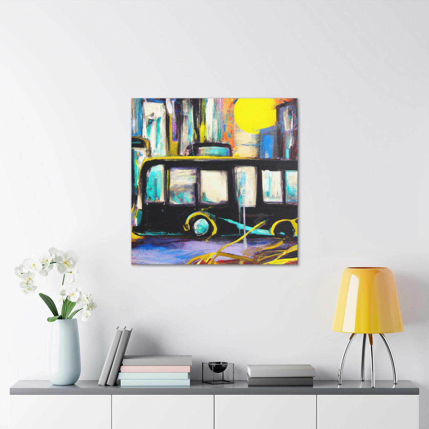 Bus in the City - Canvas