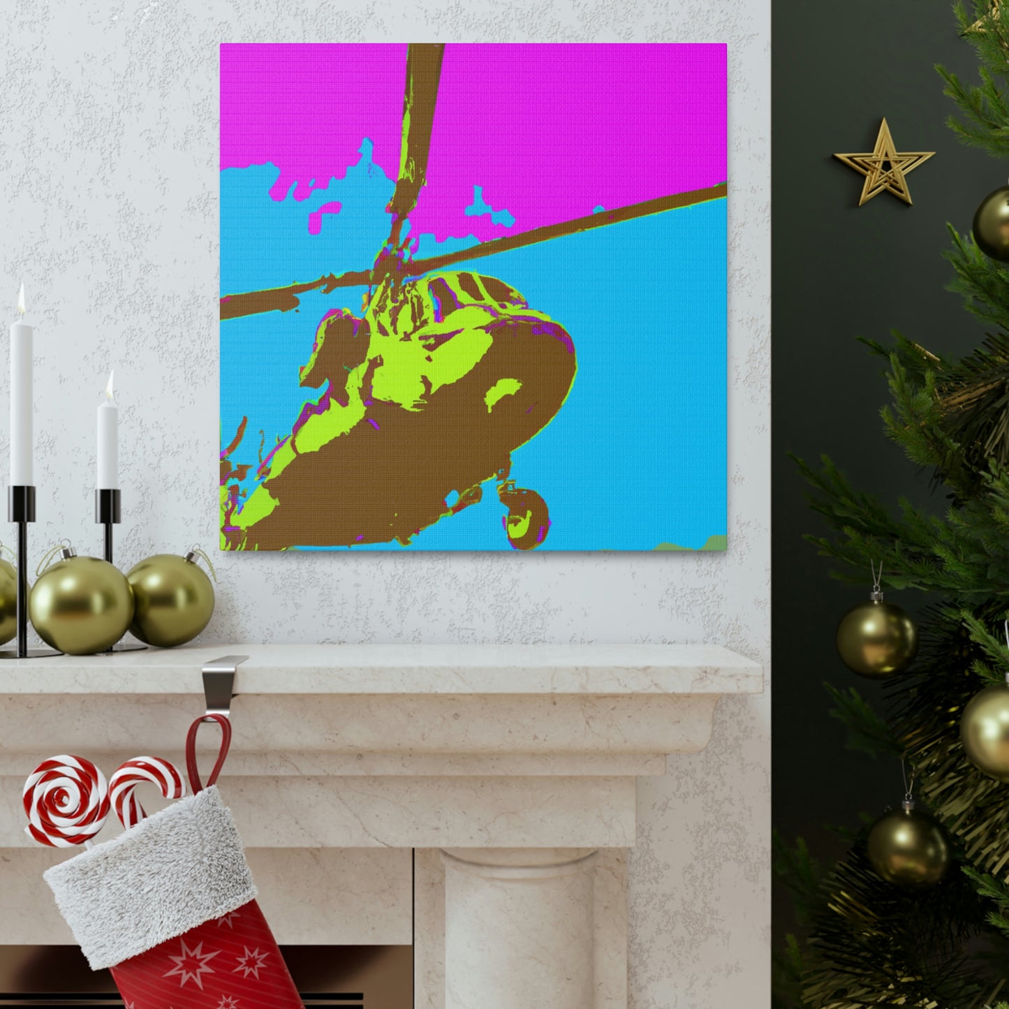 Helicopter Pop Artful - Canvas