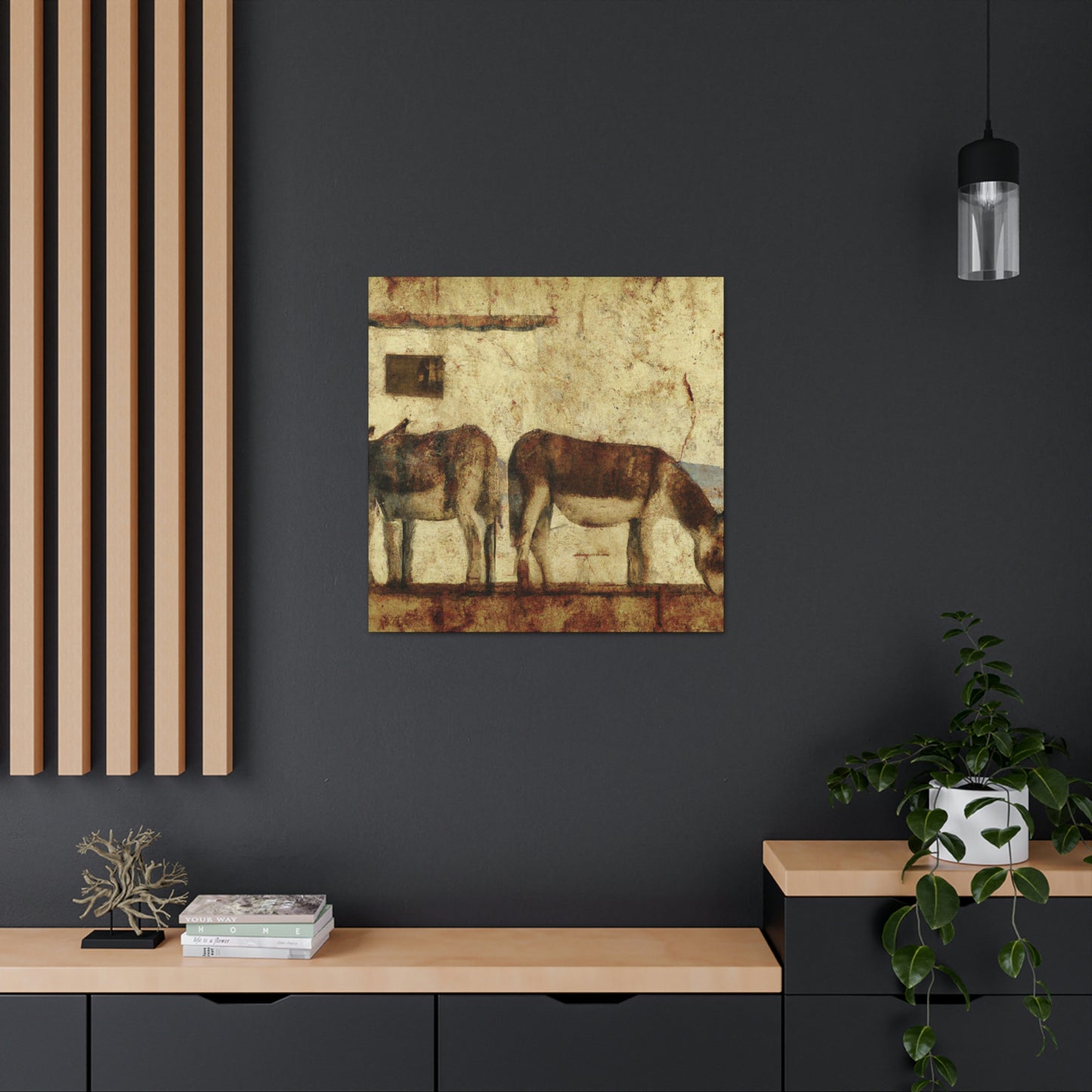 "Donkey in Deco Style" - Canvas