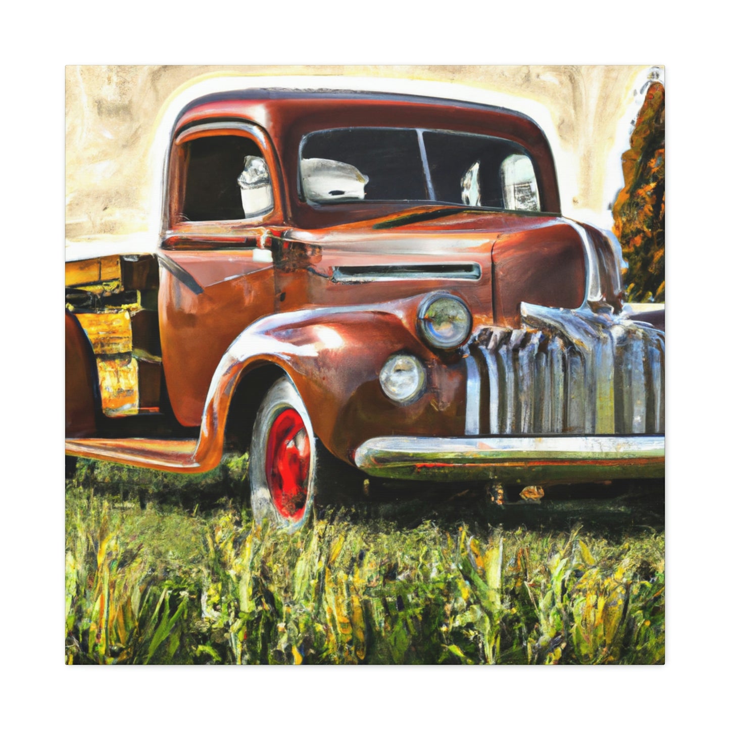 "Aged Pickup Truckard". - Canvas