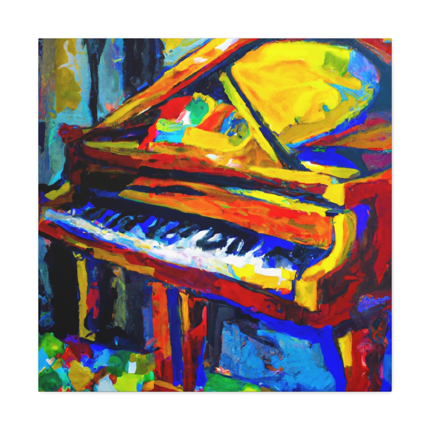 "Playing Piano in Color" - Canvas