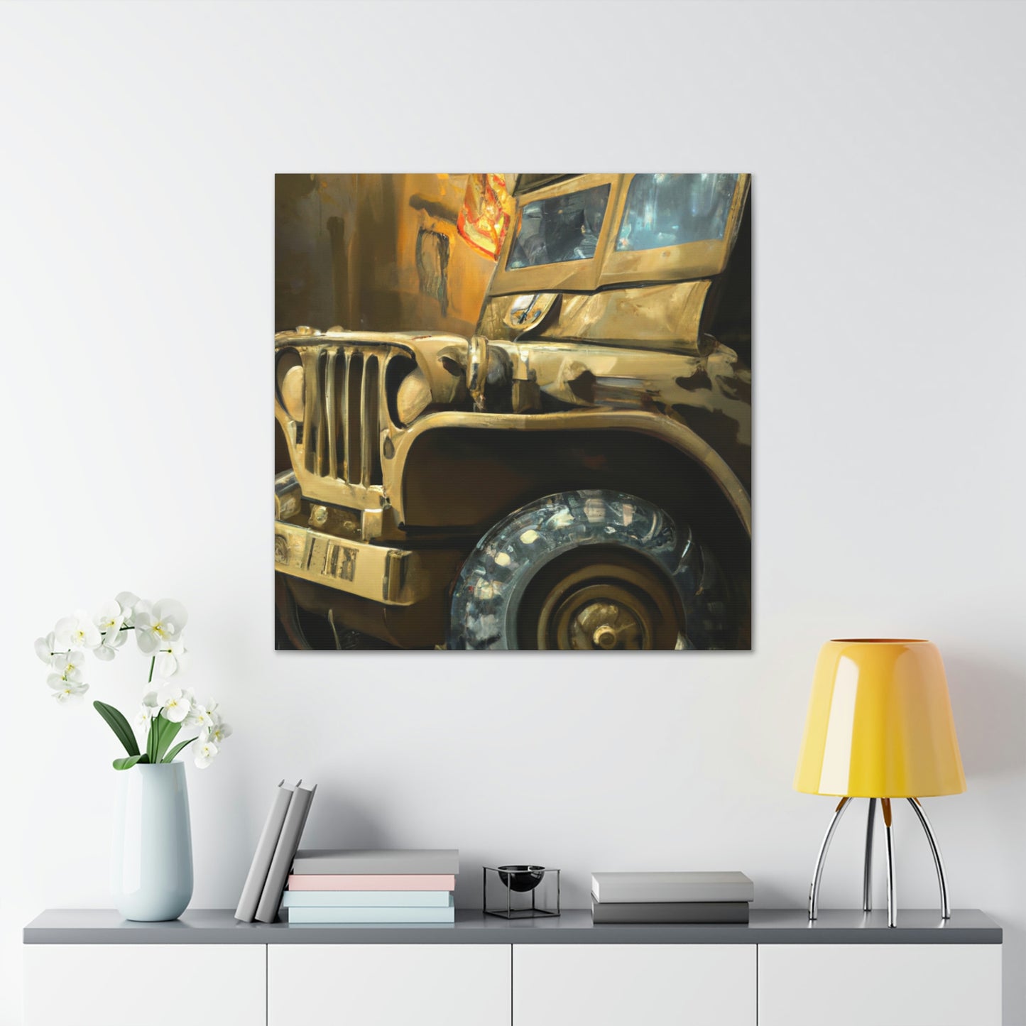 "Jeep in Morning Light" - Canvas