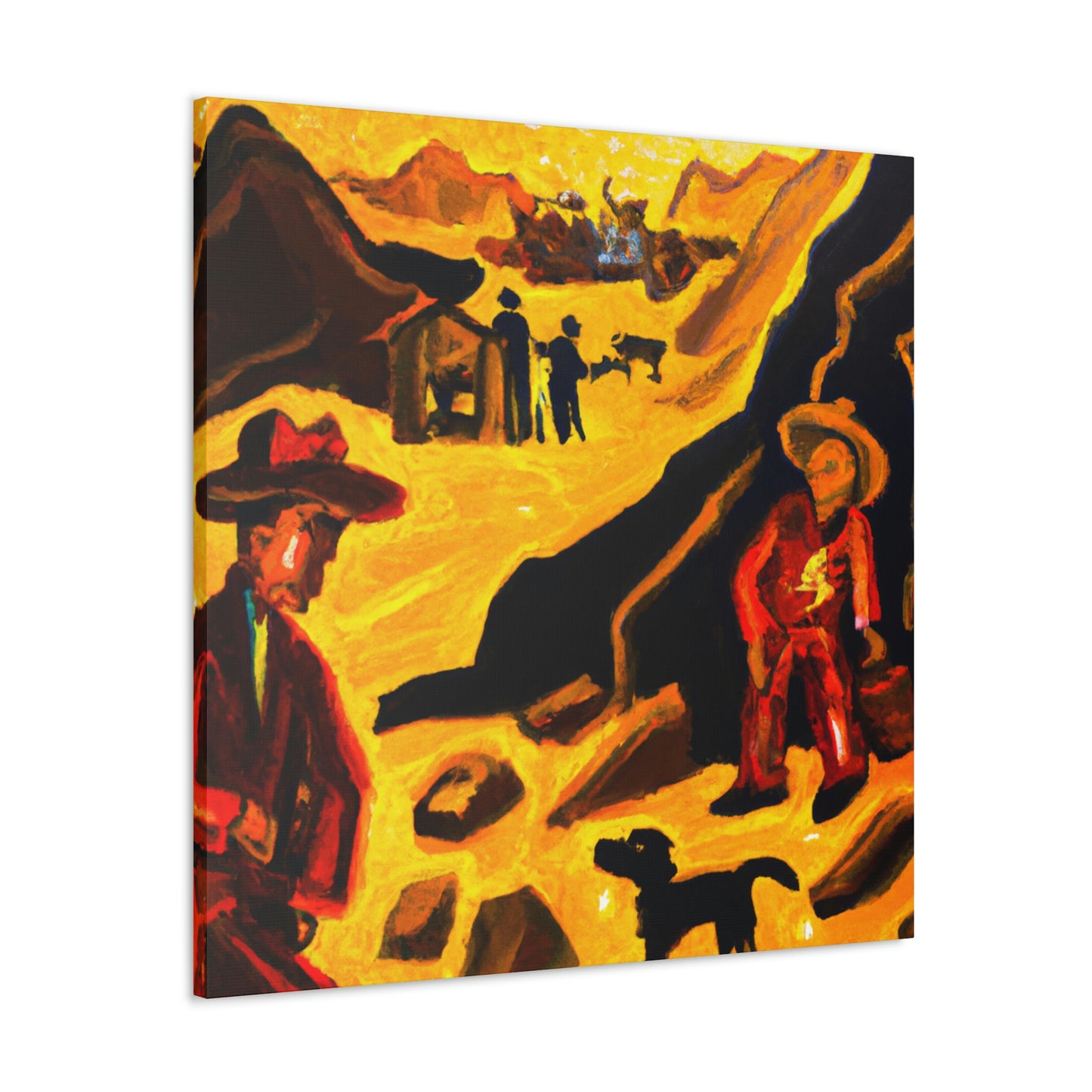 Gold Mine Ablaze - Canvas