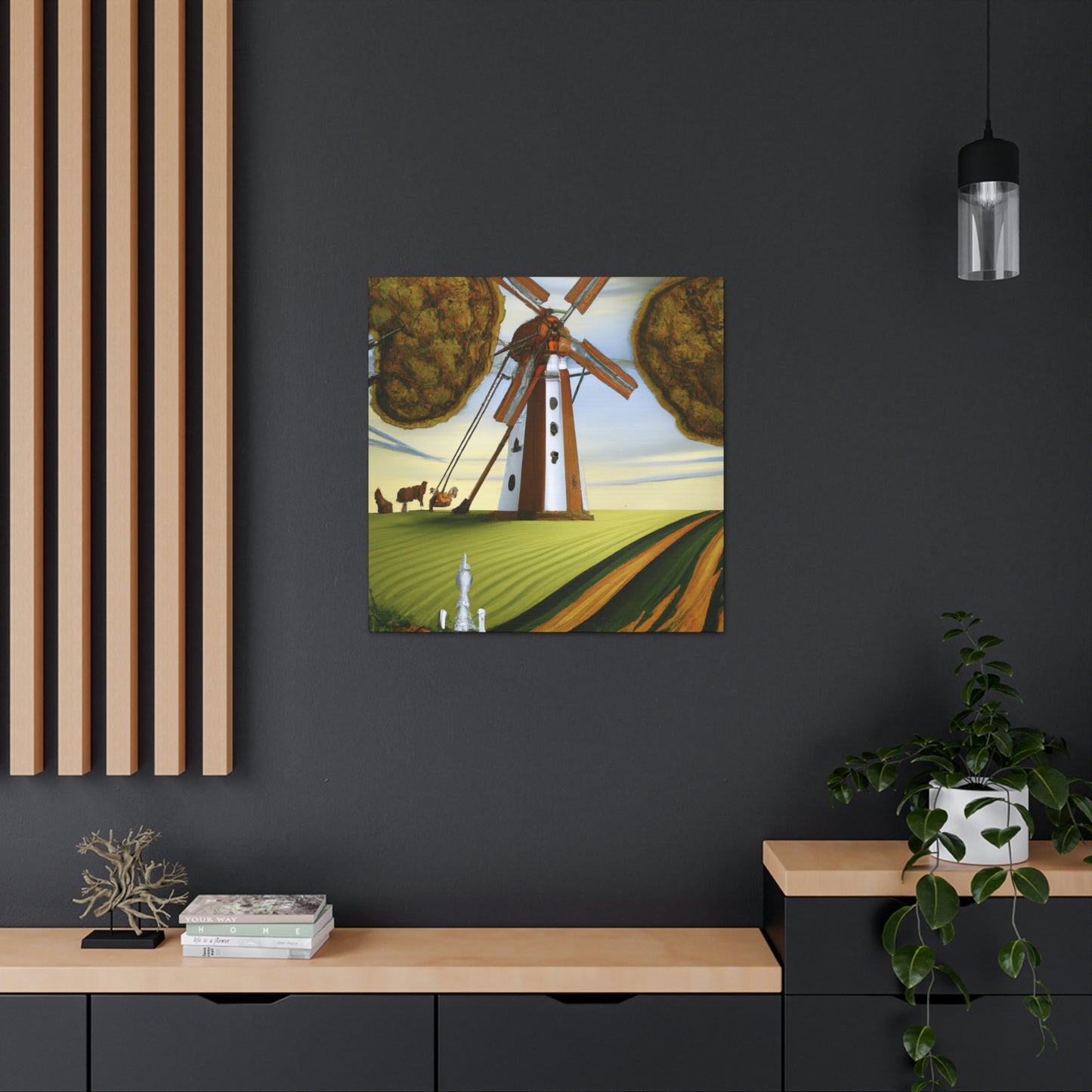 Windmill in Bloomtime - Canvas