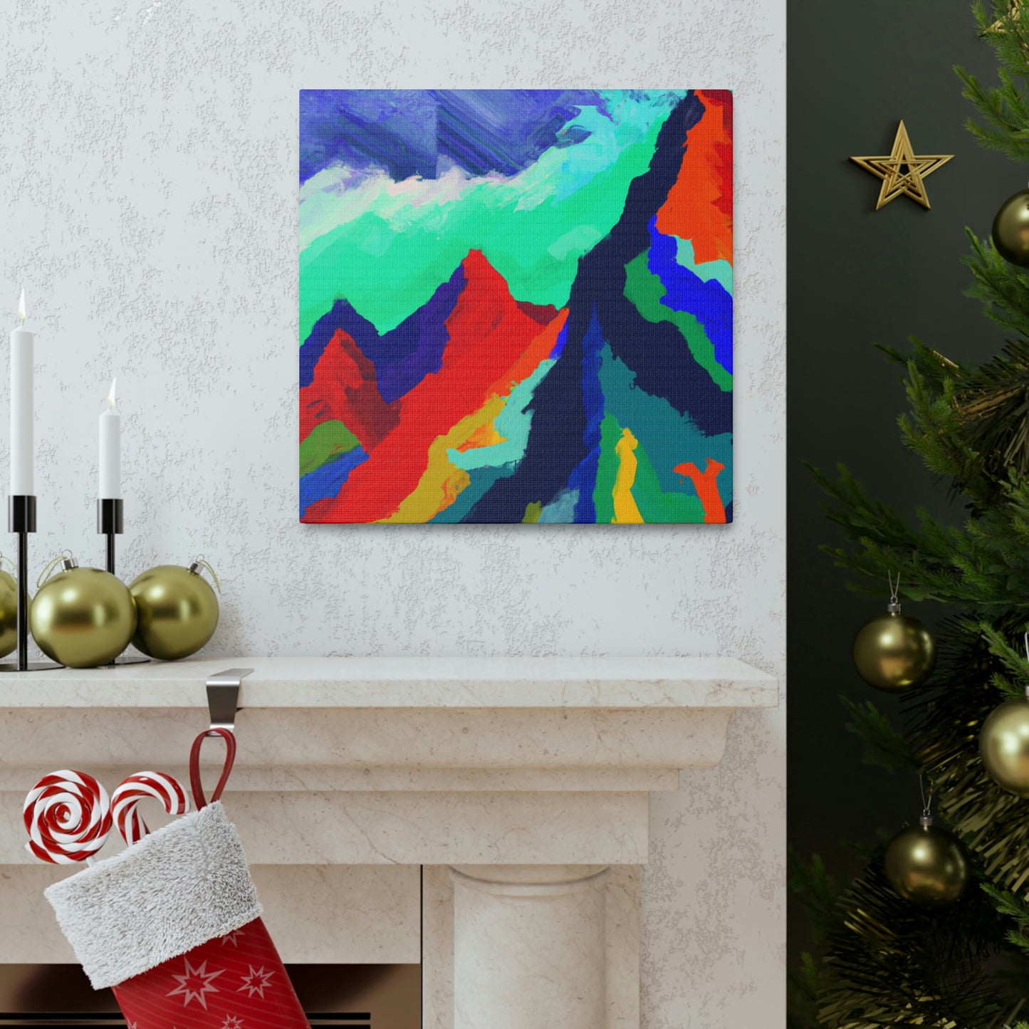 Mountain Majesty Abstract - Canvas