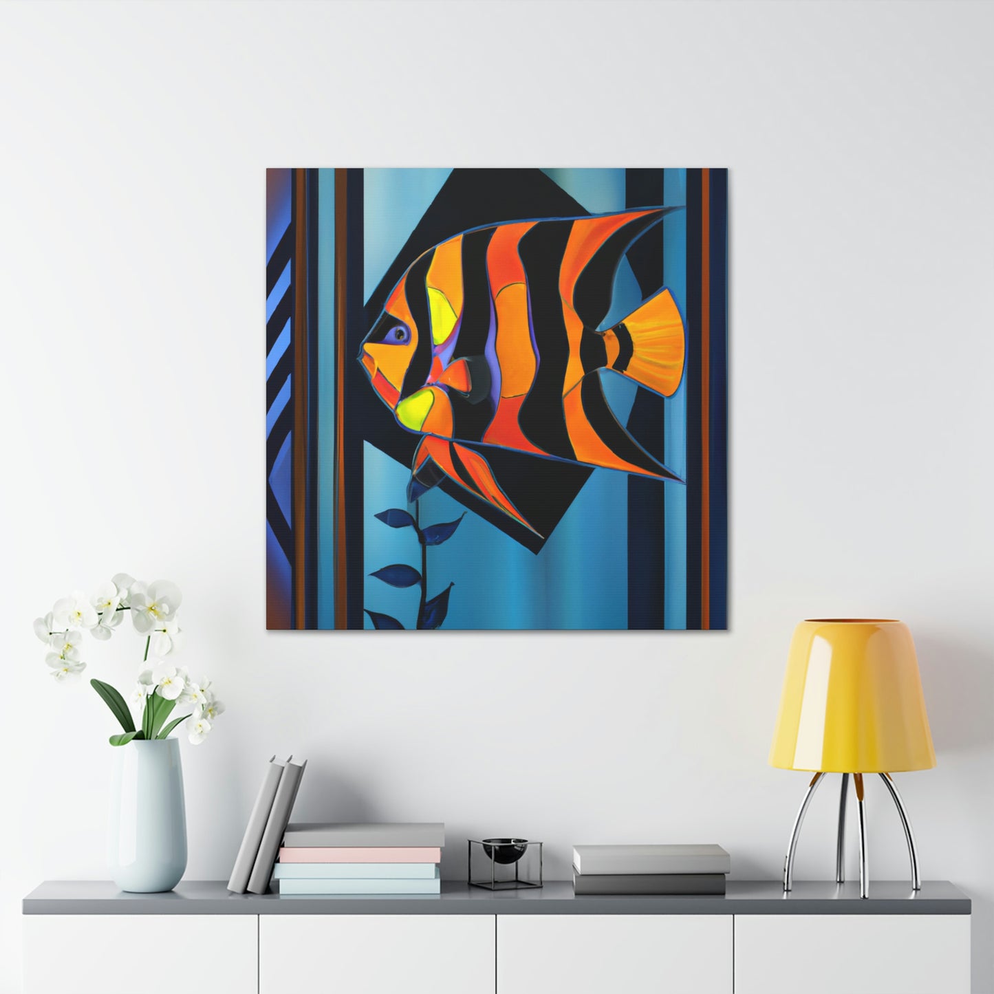 "Stardust Celestial Angelfish" - Canvas