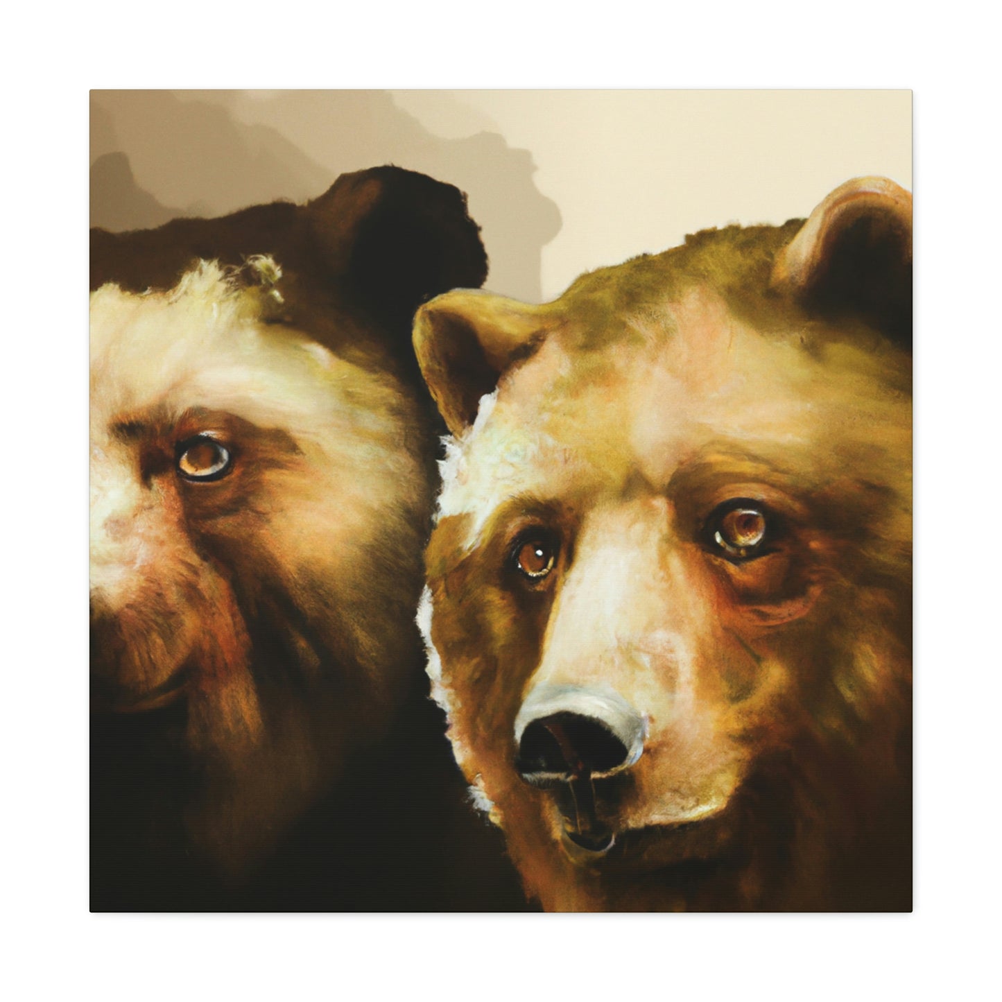 Grizzly Bear Family Portrait - Canvas