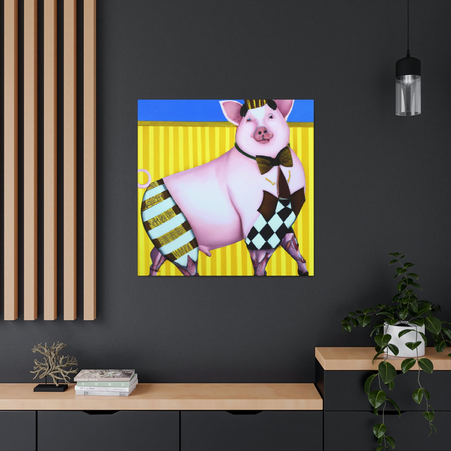 "Pig's Golden Glow" - Canvas