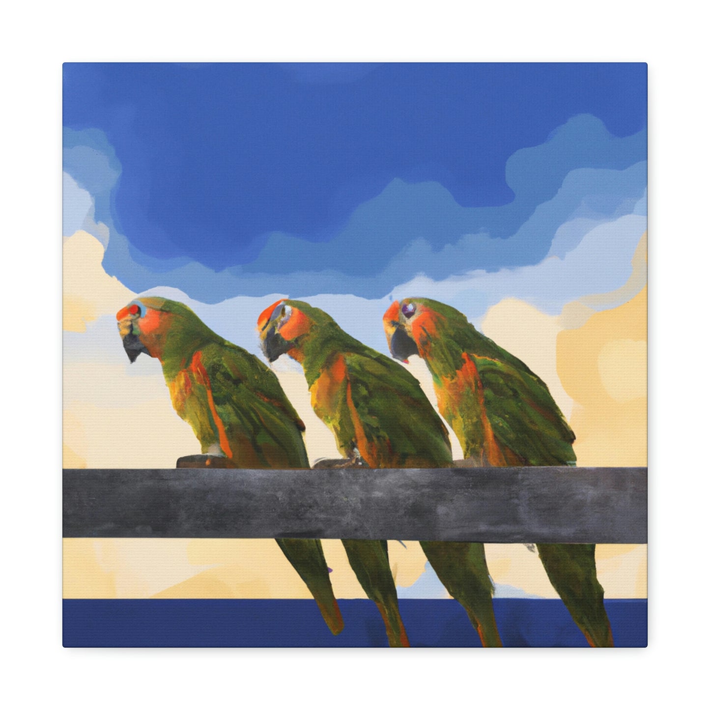 Parrots in Revelations - Canvas