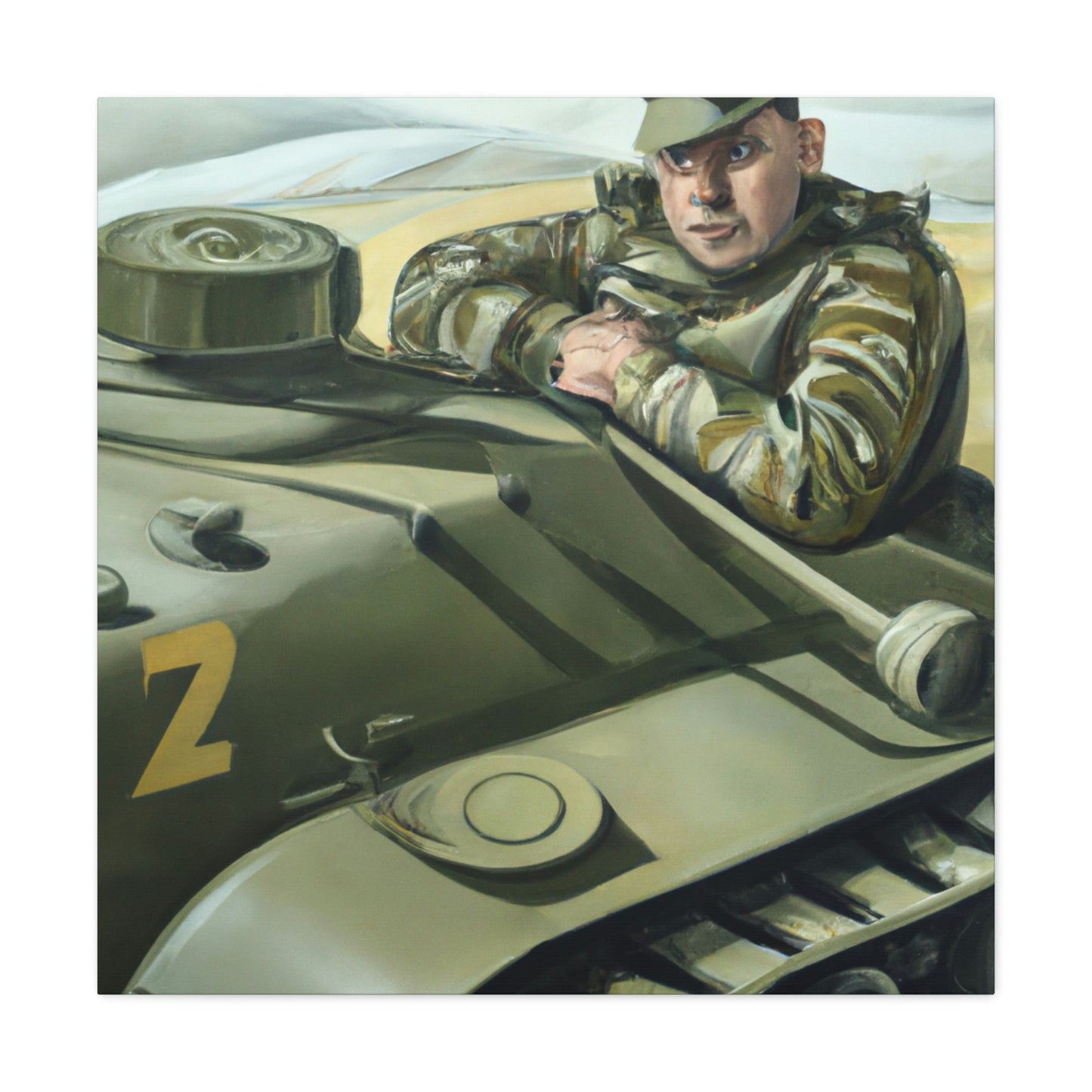 Tank Operator Courage - Canvas