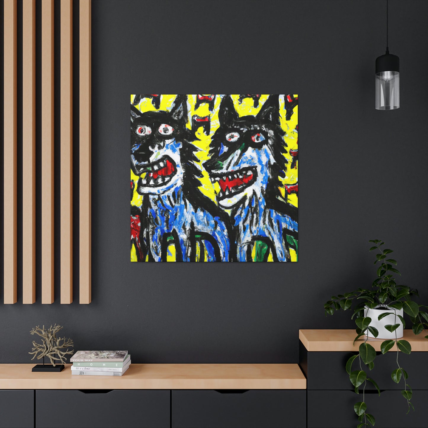 "Wolves in Moonlight" - Canvas